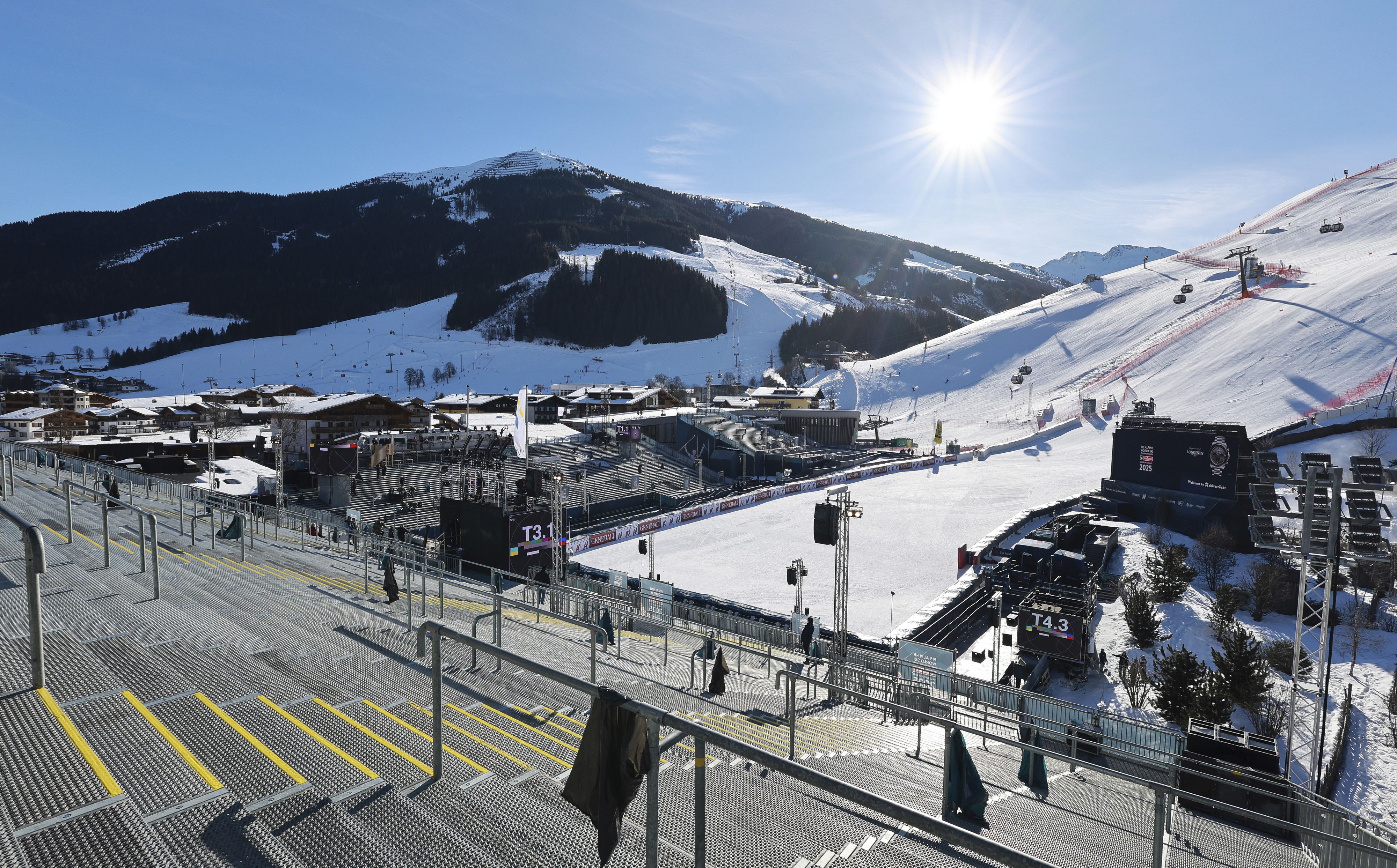 Das Ziel des WM-Geländes in Saalbach. 
