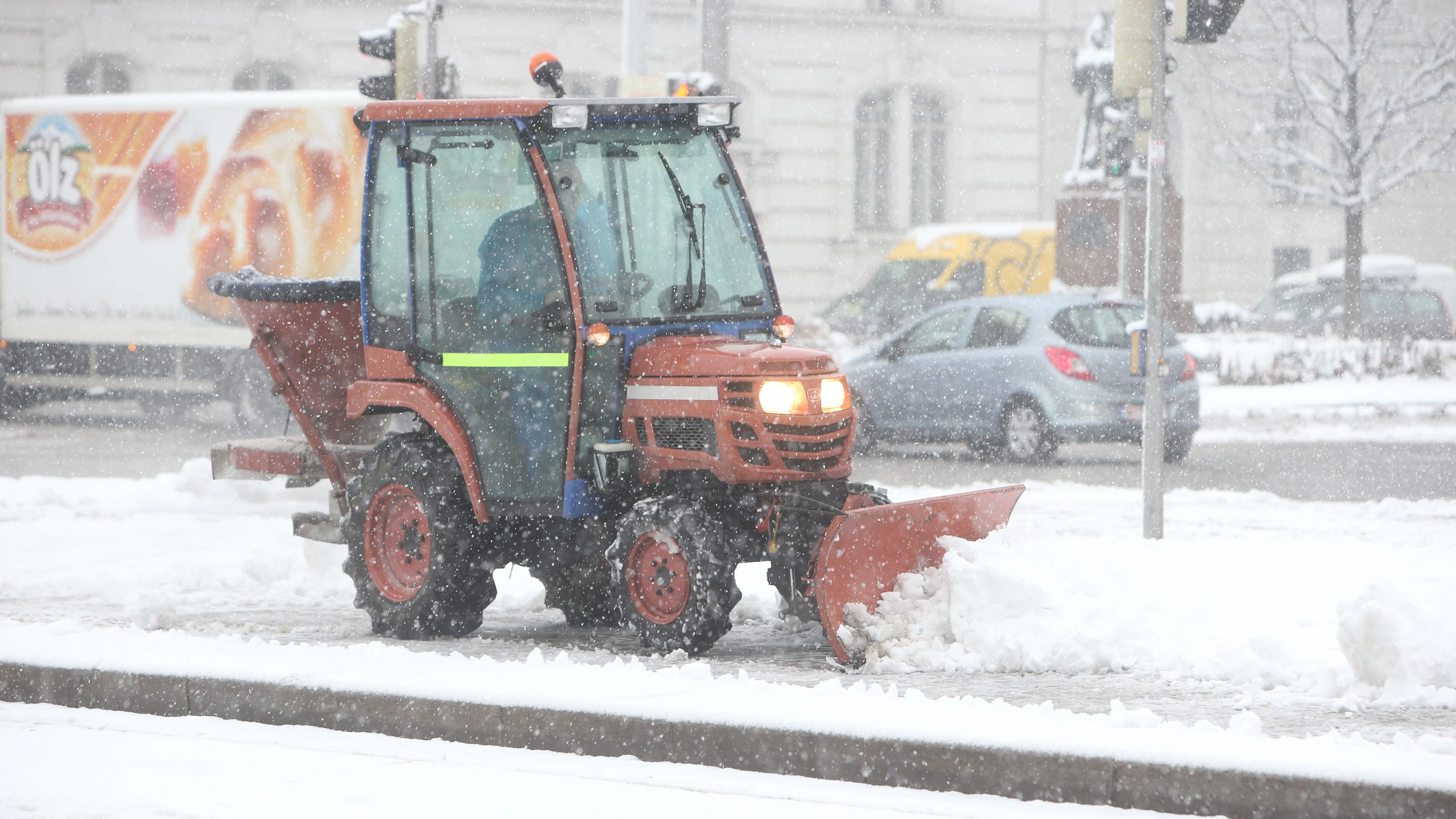 Schneefall in Wien am 09.12.2021.