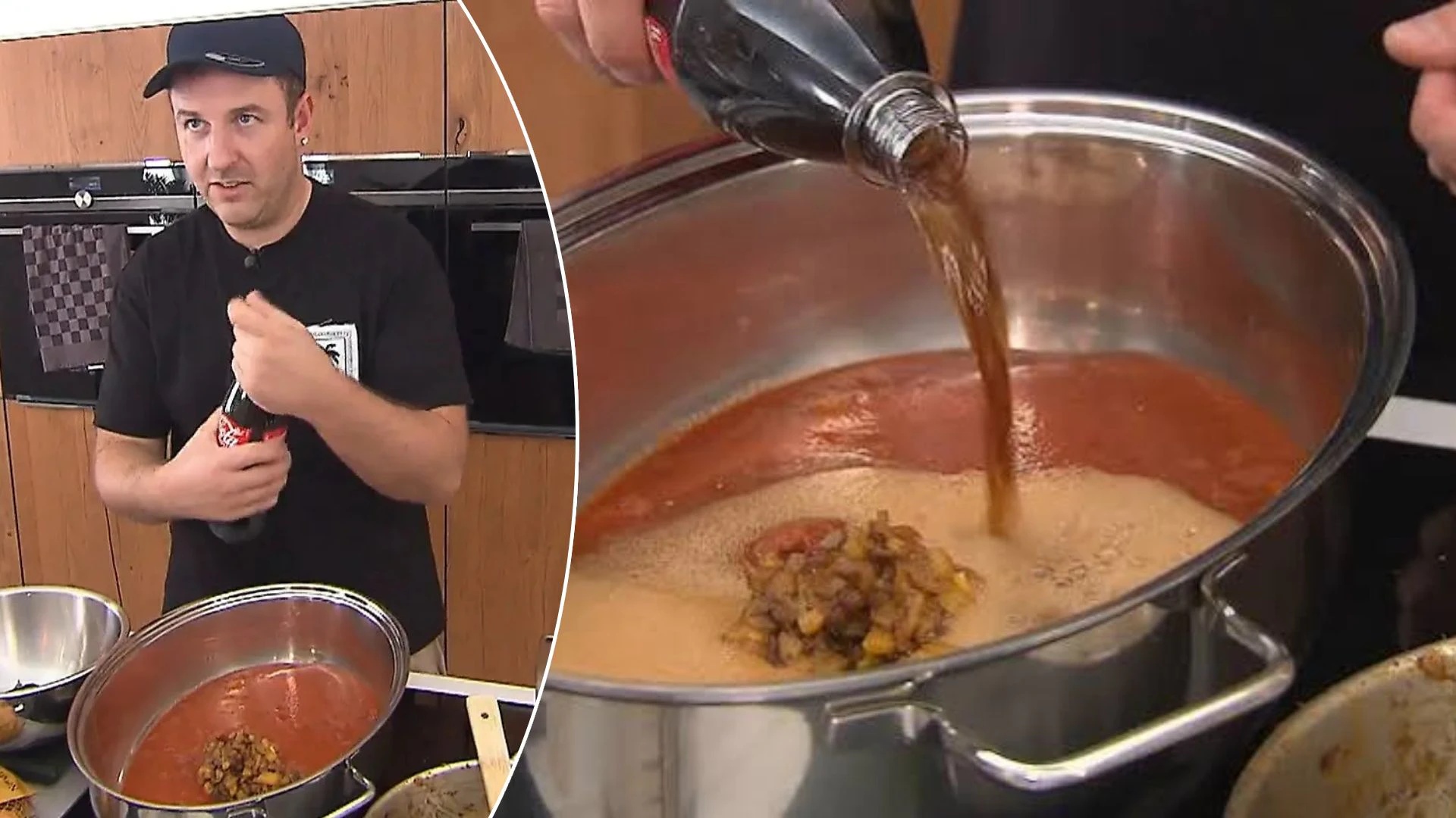 Tim hat ein besonderes Rezept für seine Soße.