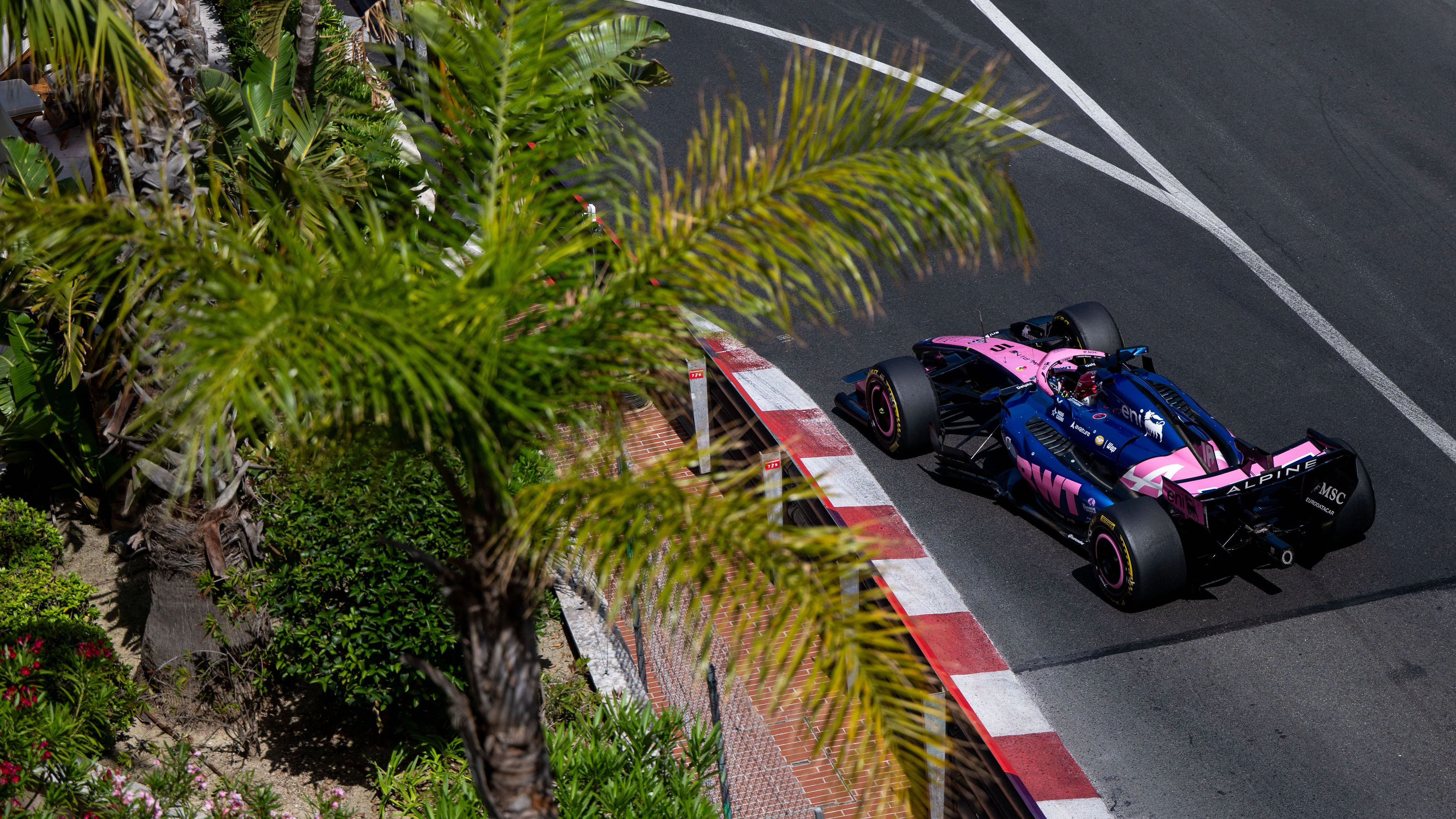 Formel-1-Pilot Pierre Gasly auf dem Kurs von Monaco. 