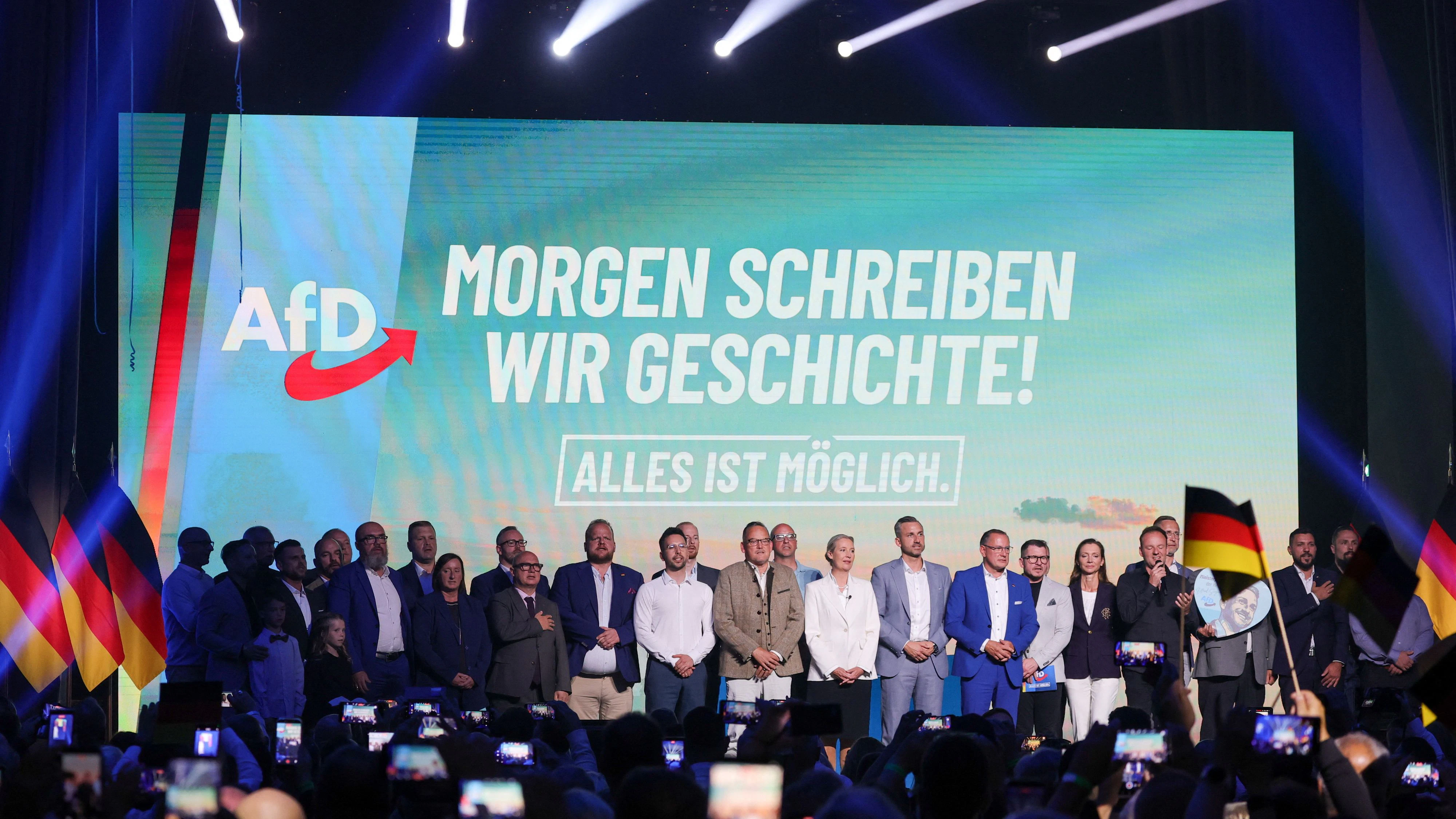 Die AfD will am Sonntag Geschichte schreiben.