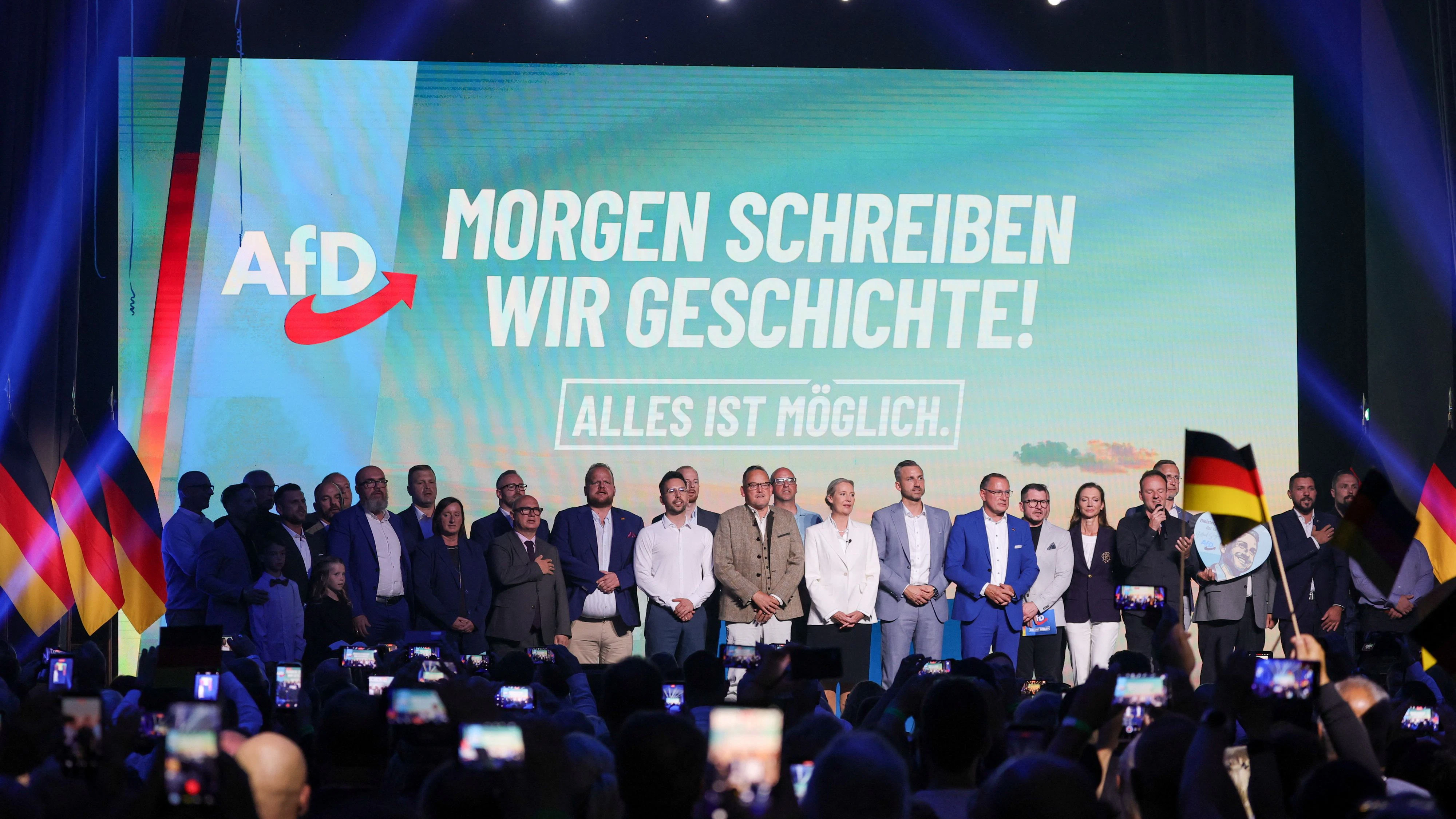 Die AfD will am Sonntag Geschichte schreiben.