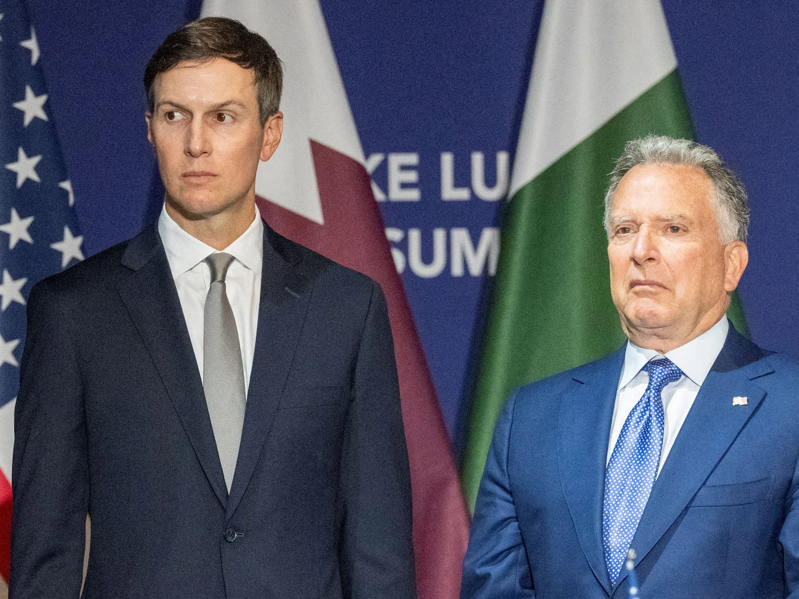 Jared Kushner und Steve Witkoff auf einem Archivbild im Rahmen eines Gipfeltreffens in der Schweiz, 21. Juni 2026.