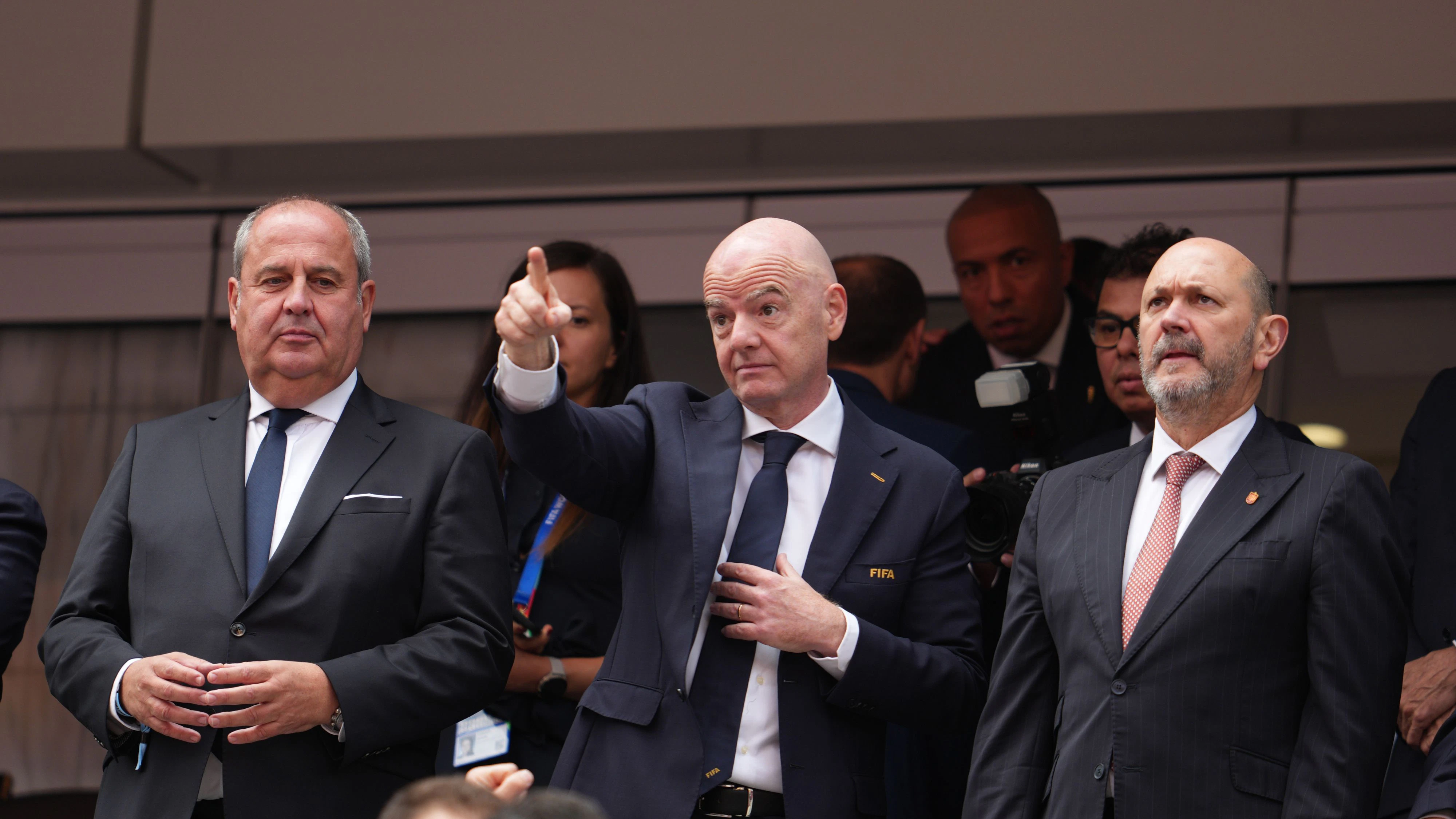 Infantino bei der WM neben ÖFB-Boss Pröll