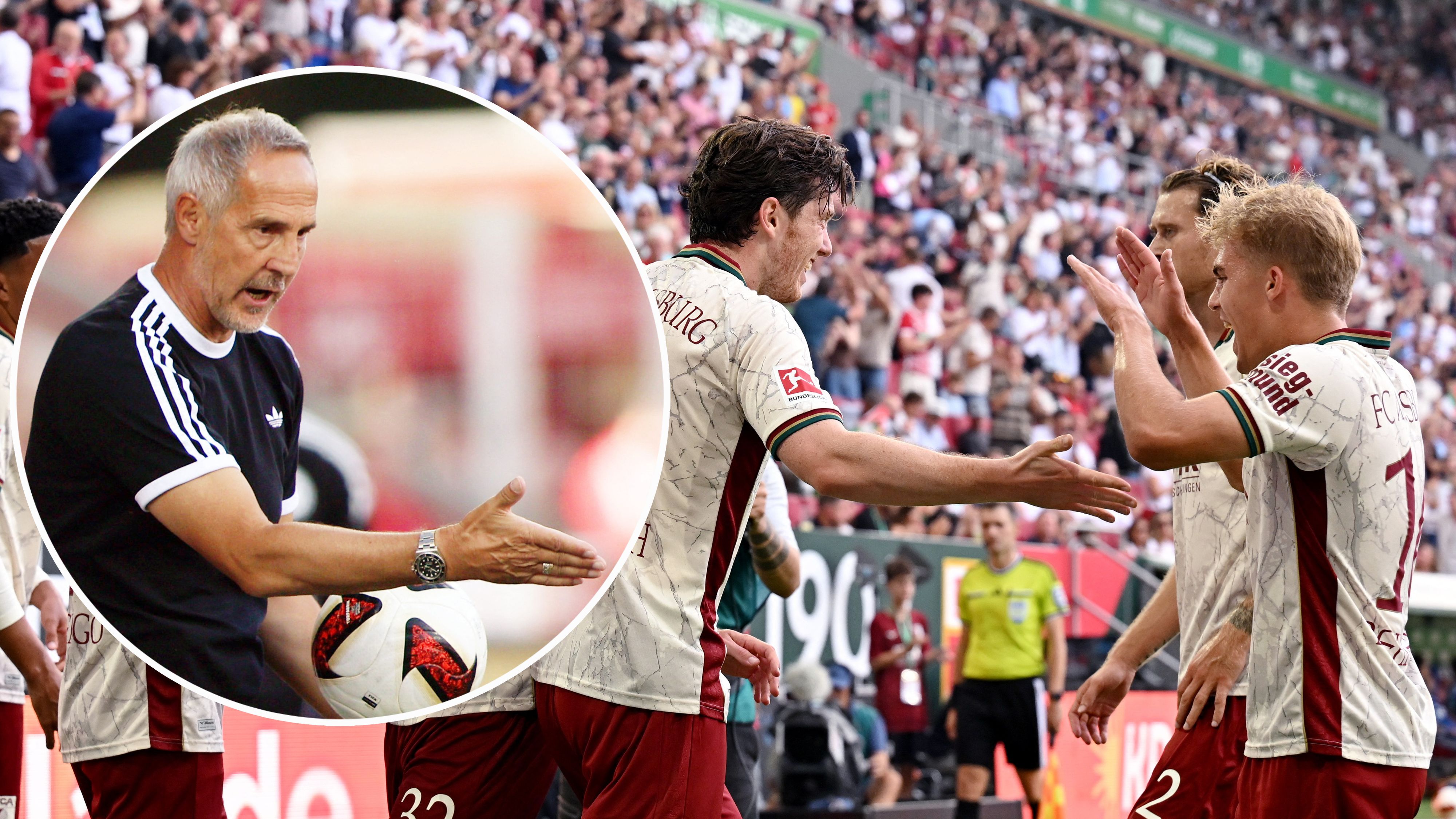 Adi Hütter machte Michael Gregoritsch und Augsburg mit Frankfurt unfreiwillig zum Tabellenführer.