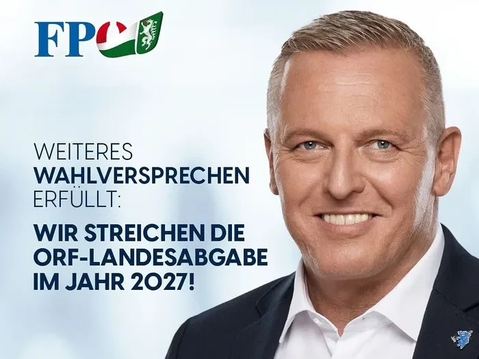 "Weiteres Wahlversprechen erfüllt: Wir streichen die ORF-Landesabgabe im Jahr 2027!", propagierte Mario Kunasek noch im Oktober 2025 auf Facebook. Daraus wird nichts.