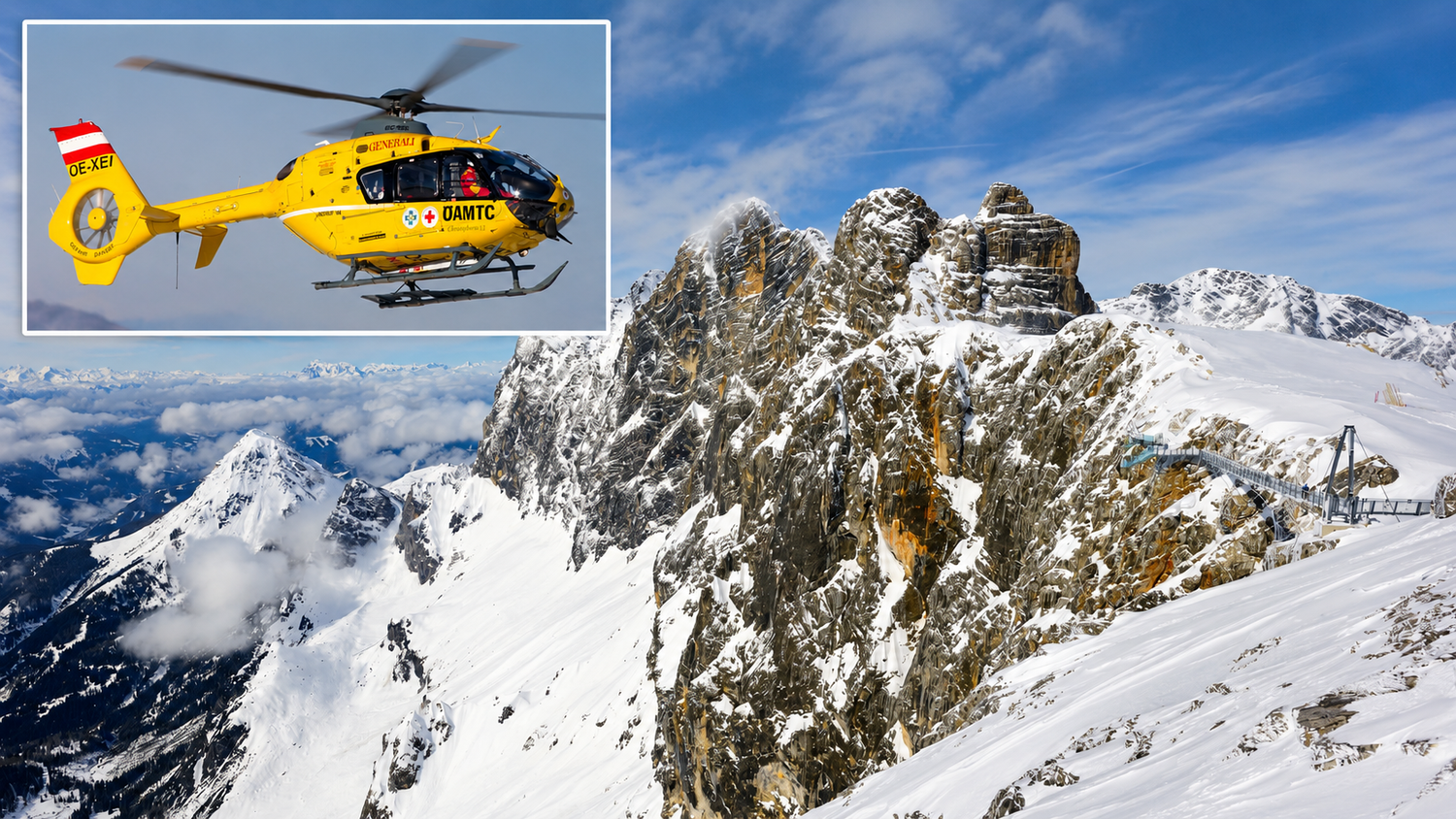 Die Bergung der beiden Verunglückten vom Dachstein (Bez. Gmunden) gestaltete sich äußerst schwierig. (Symbolbild)