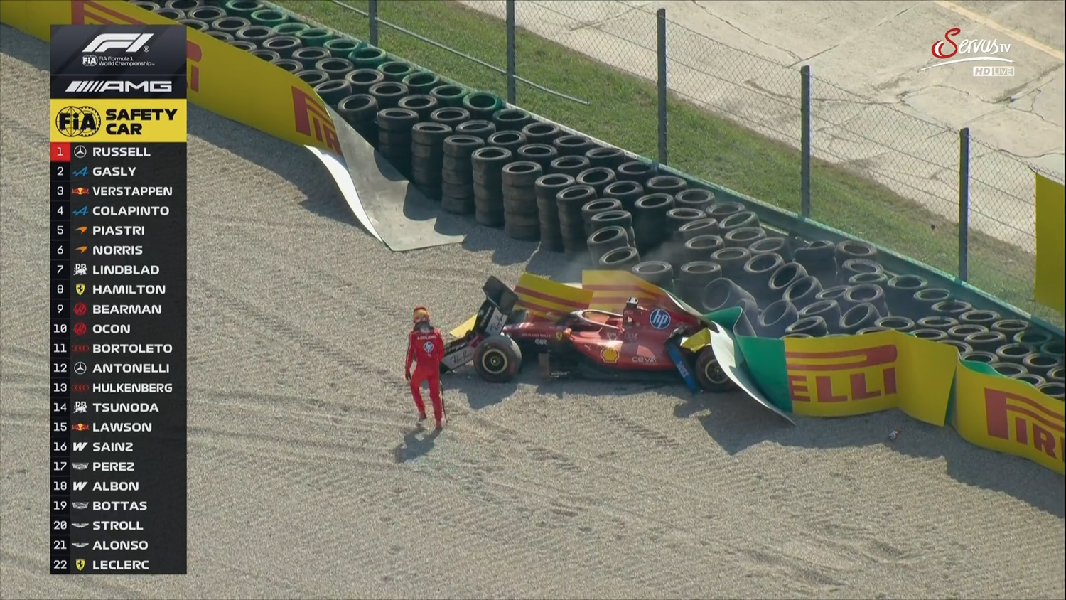 Charles Leclerc crashte in der zweiten Runde böse. 