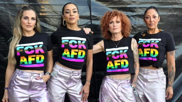 Die "No Angels" setzen ein politisches Statement.