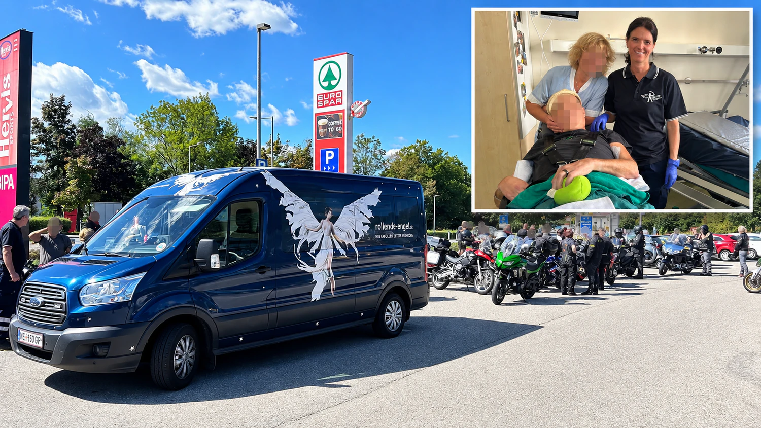 Der Verein "Rollende Engel" machte es möglich: Dutzende Biker ermöglichten dem Sterbenskranken einen unvergesslichen Tag.