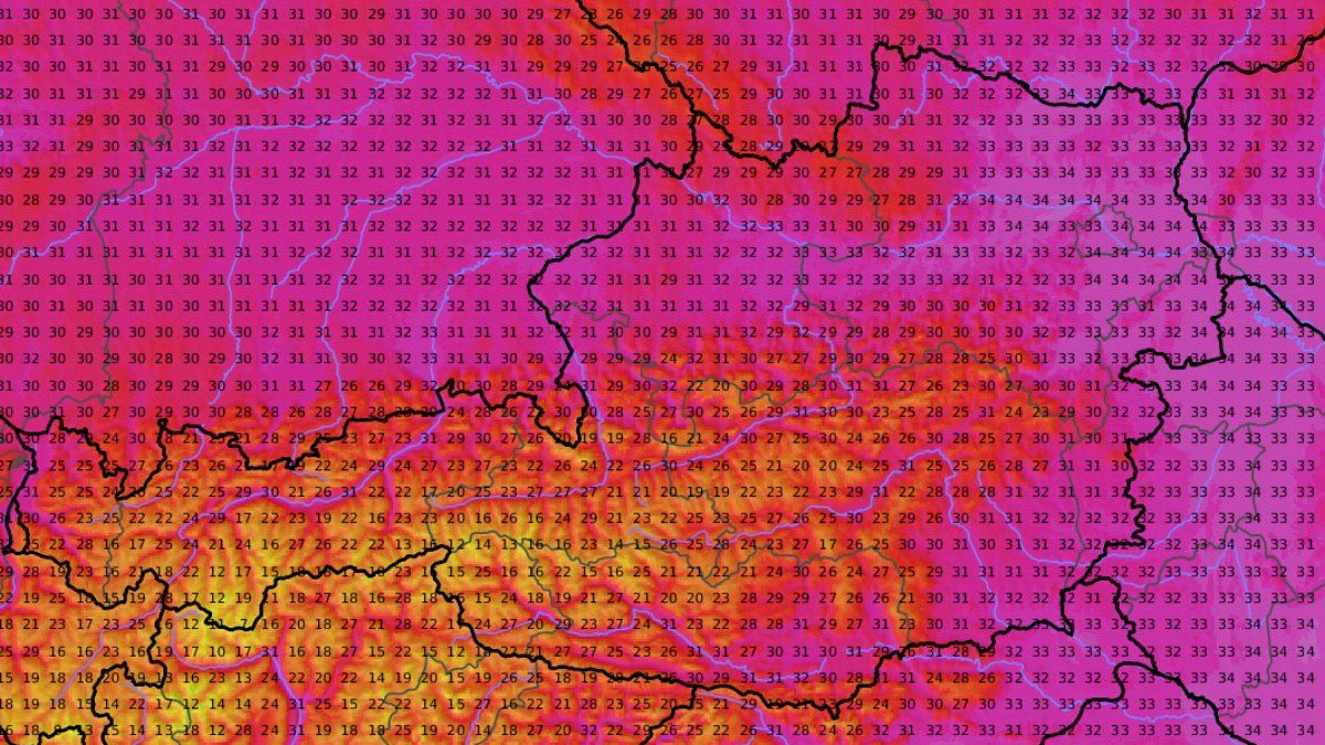 Der Dienstag wird der "letzte Hochsommertag für alle". Bis zu 35 Grad werden noch erreicht, danach rollt eine Kaltfront über das Land. Spätestens mittwochs ist es dann auch im Osten mit der Hitze vorbei.