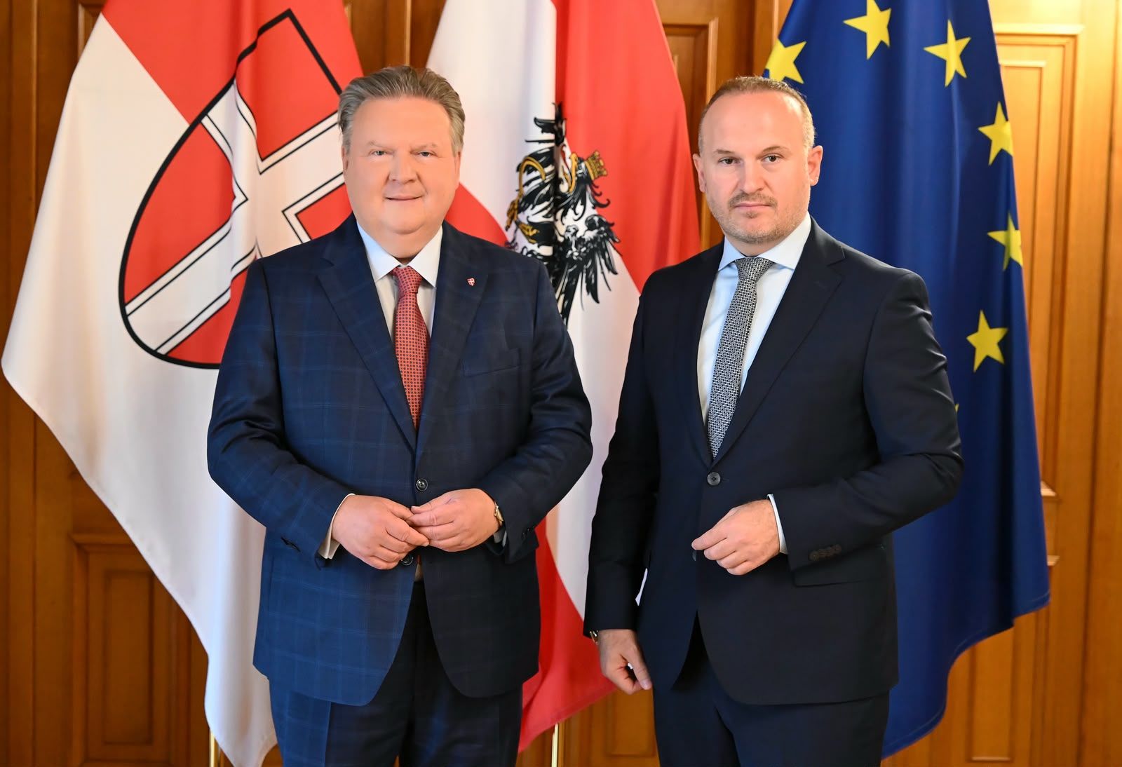 Bürgermeister Michael Ludwig (l.) traf sich mit IGGÖ-Präsident Ümit Vural.