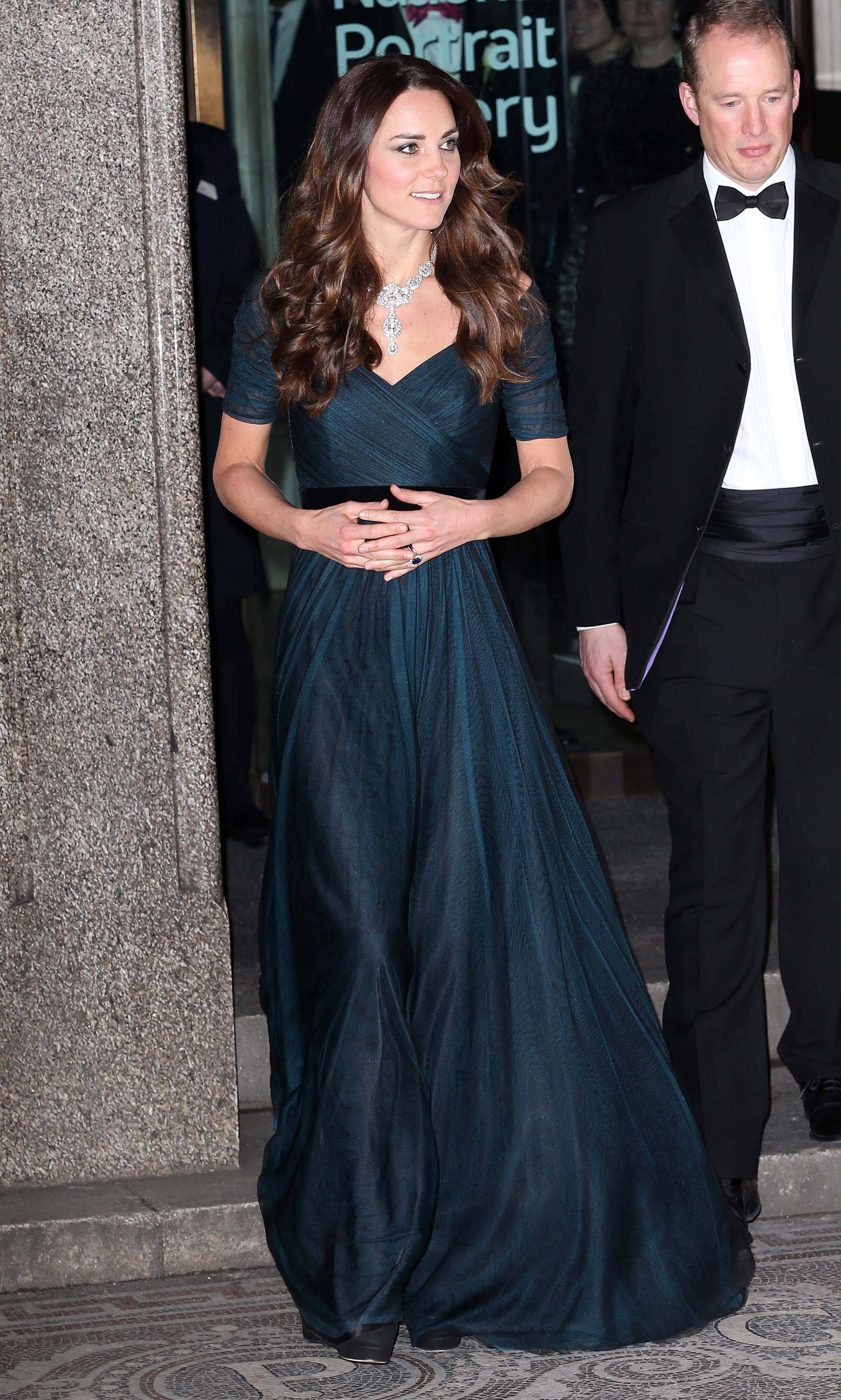 Prinzessin Kate trug 2014 erstmals das Nizam-von-Hyderabad-Collier von Queen Elizabeth.