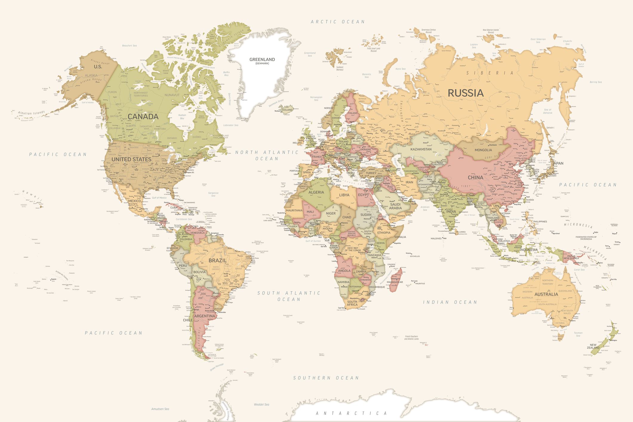 Die Mercator-Projektion lässt Afrika deutlich kleiner erscheinen, als der Kontinent tatsächlich ist.