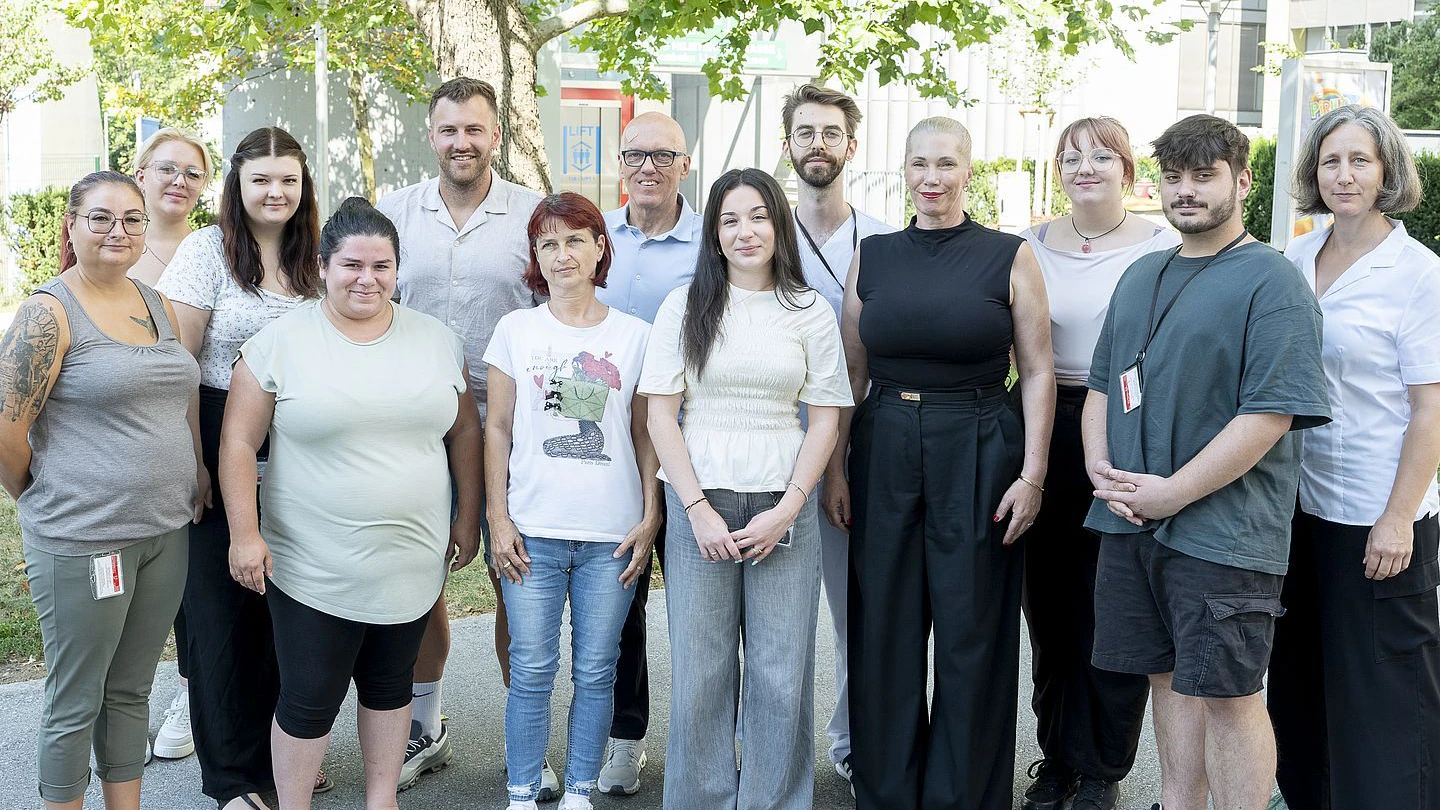 v.l.n.r.: Tanja Baldasty, Teamleiterin des Team VI, Christoph Krammer, Peter Bauer, Sonja Prem, Marc Carlo Perhab – alle waren an der Suche beteiligt.