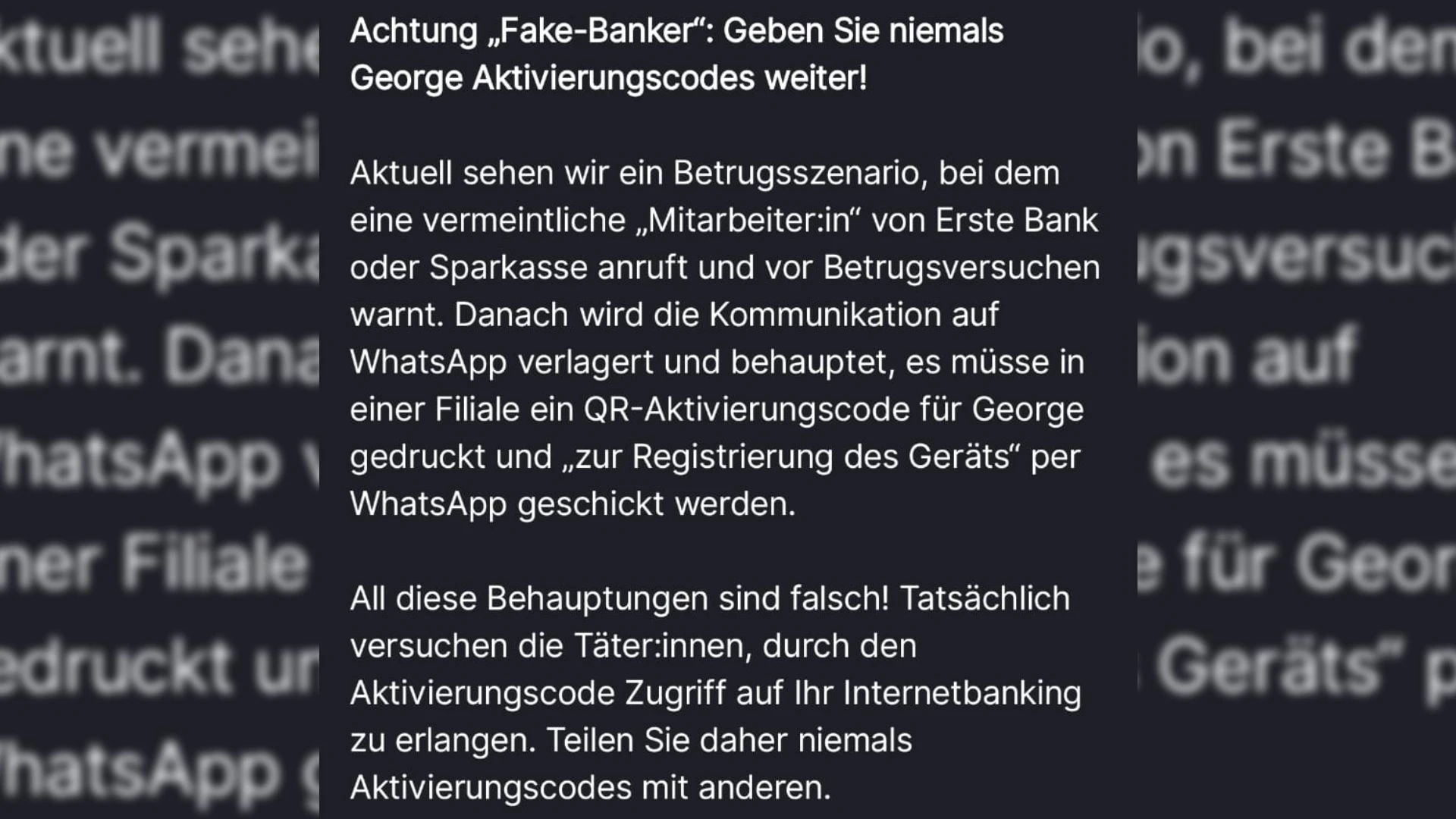 Diese Warnung gibt es aktuell von der Bank.