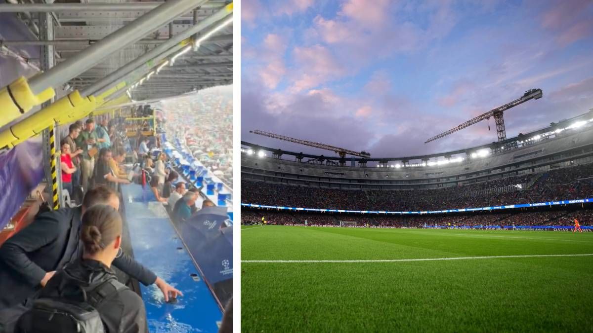 Im Camp Nou hat es im wahrsten Sinne des Wortes hineingeregnet. 