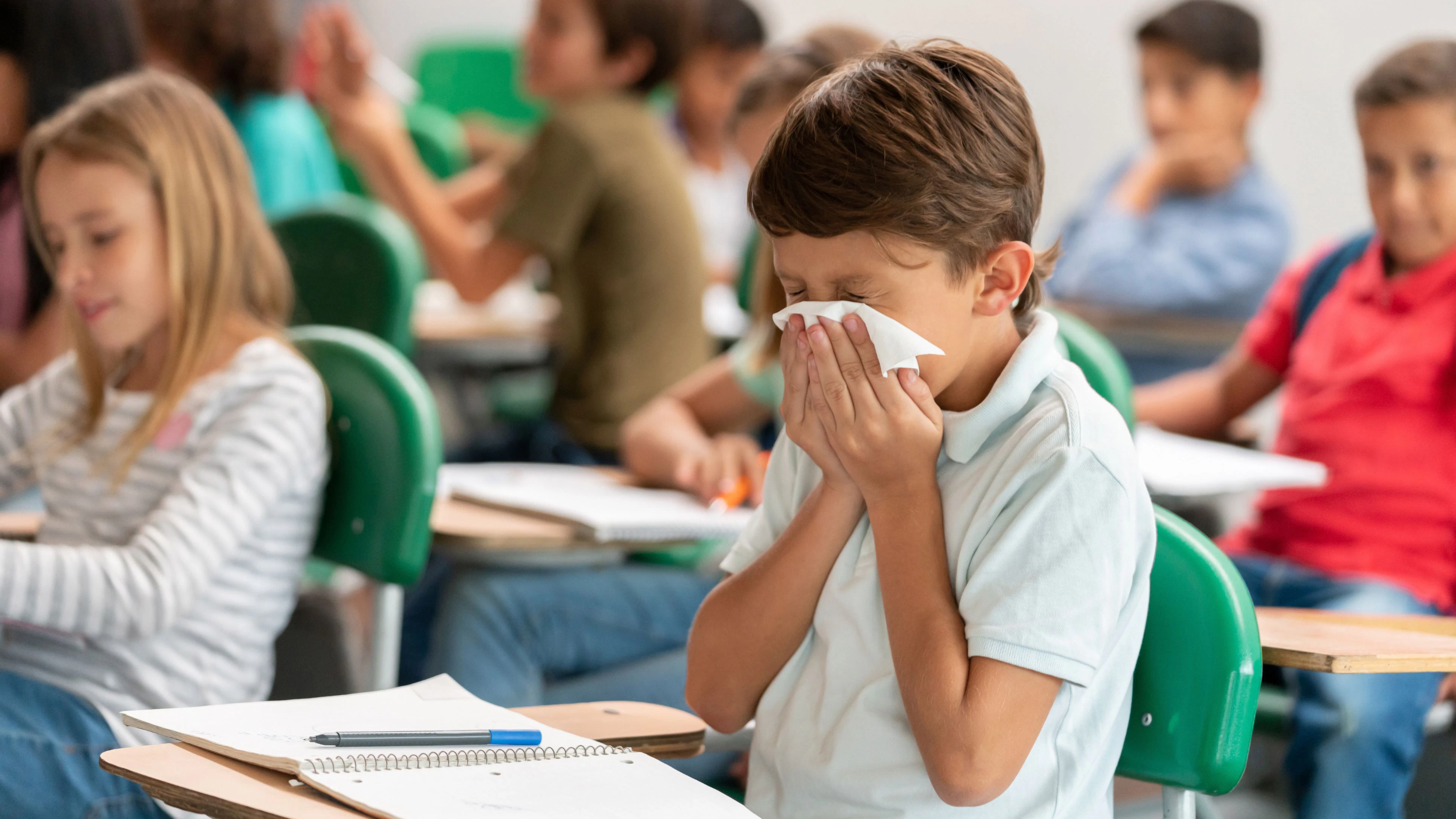 Kaum hat die Schule begonnen, läuft schon wieder die Nase.
