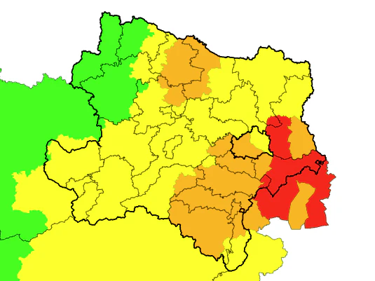 Gewitter und Hagel – die aktuellen Unwetter-Warnungen für Wien, Niederösterreich und das Nordburgenland.