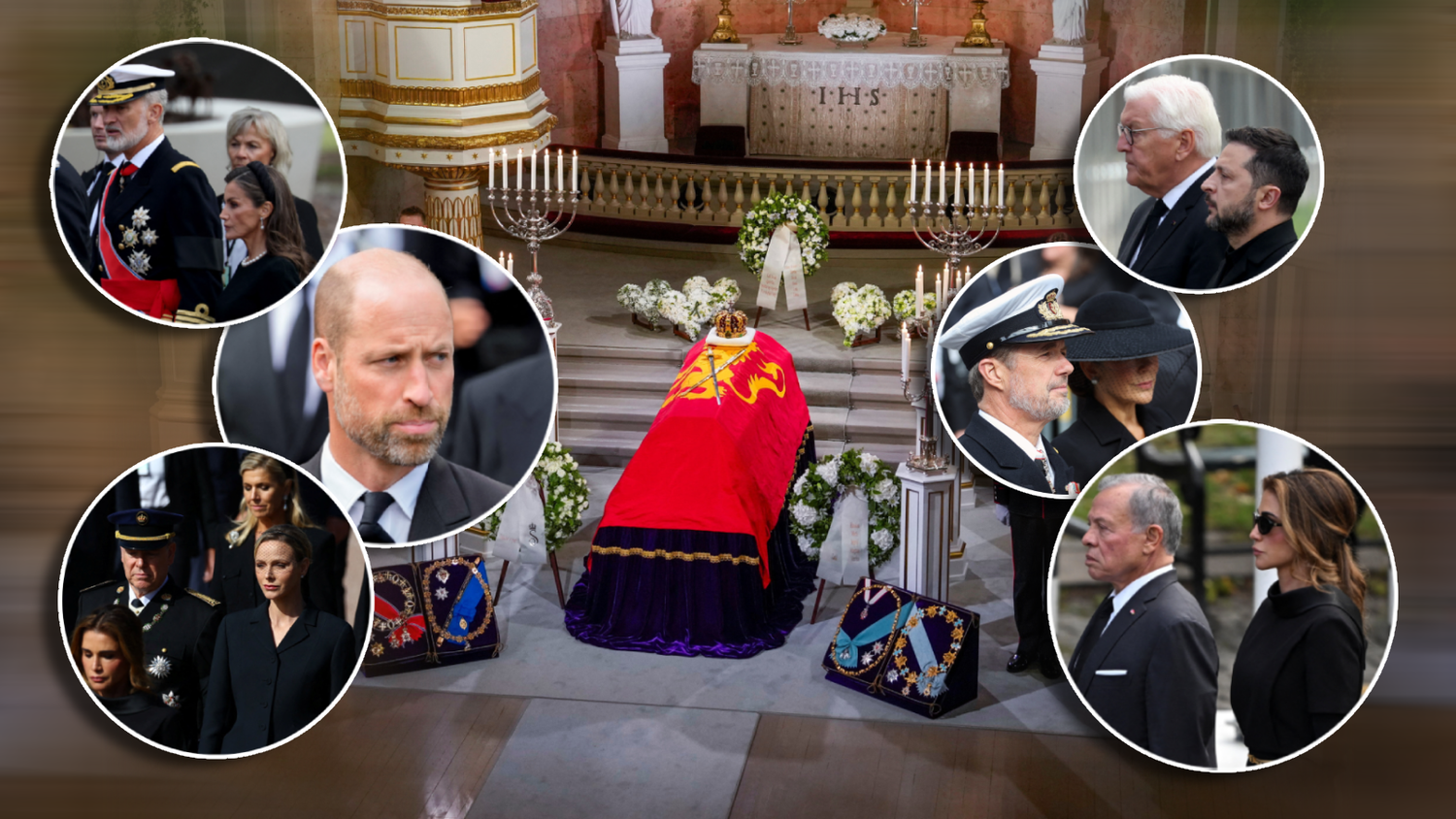 Etliche Royals und Politiker sind in Norwegen, um König Harald die letzte Ehre zu erweisen.
