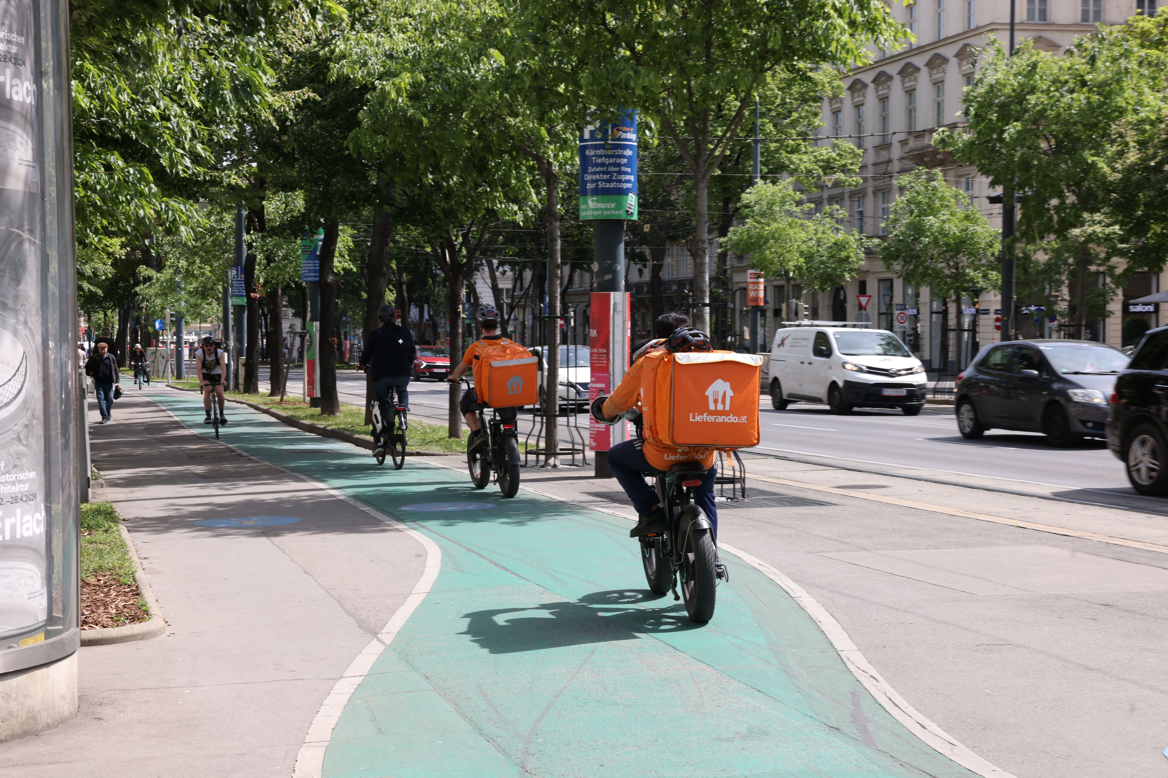 Der Zusteller Lieferando setzt schon jetzt überwiegend auf E-Bikes.