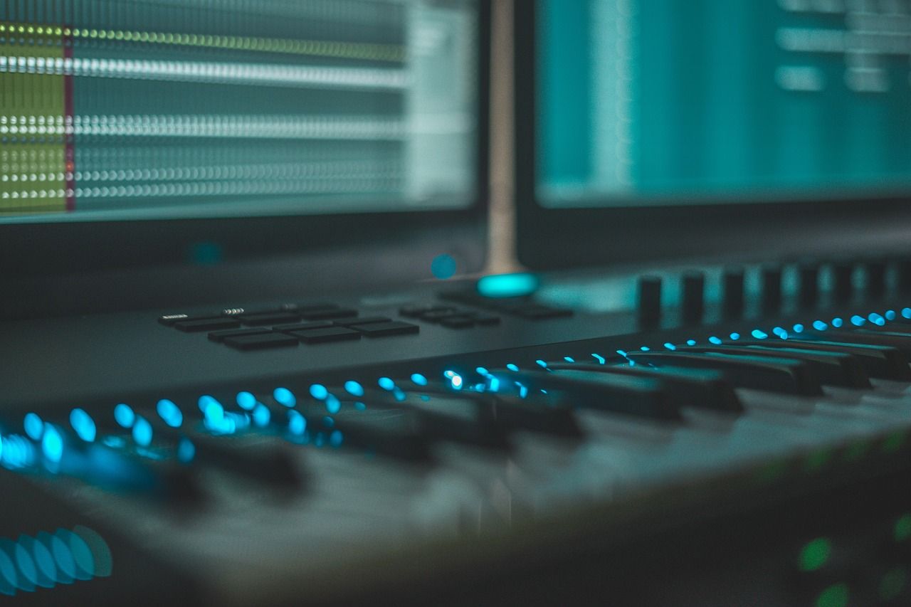 Musikproduzent im Studio