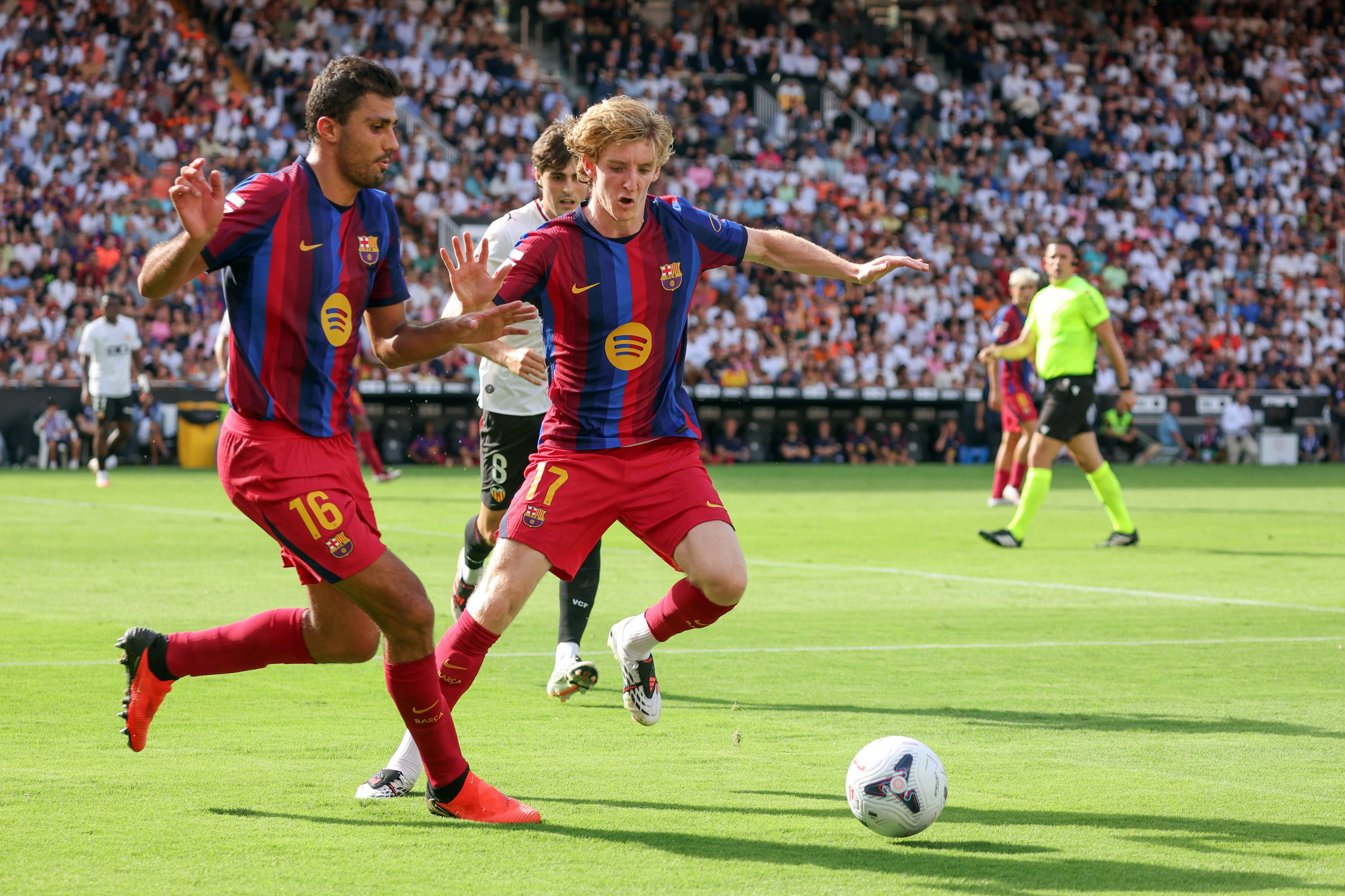 Rodri (l.) lästerte über Valencia, wurde dabei gefilmt.