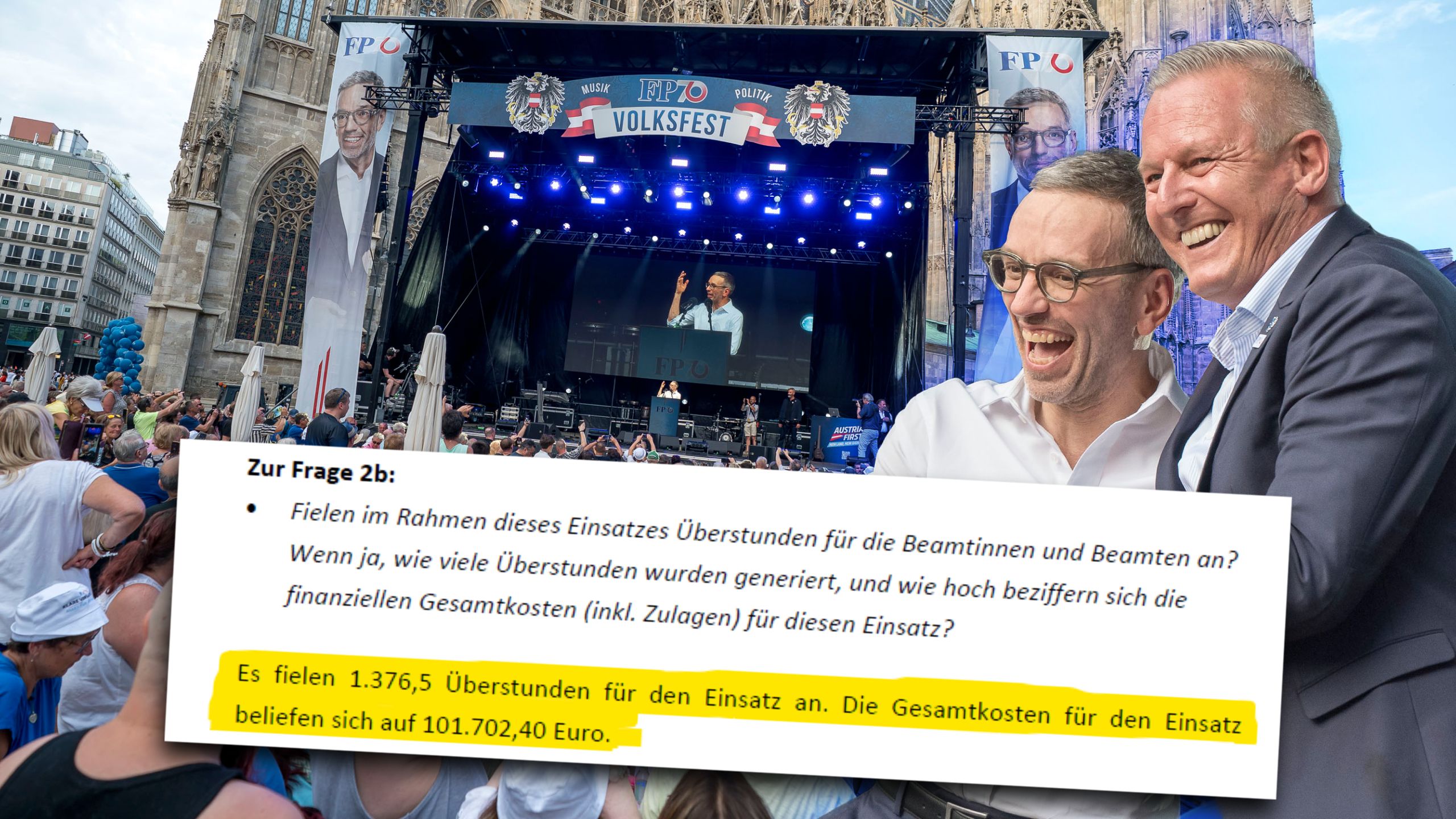 Am 20. Juni feierte die FPÖ auf dem Wiener Stephansplatz ihr 70-jähriges Bestehen mit einem großen 