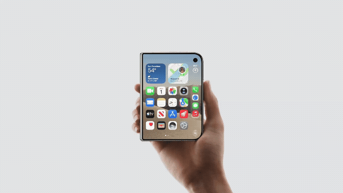 Das iPhone Duo: So sieht Apples erstes iPhone zum Knicken aus.