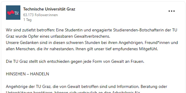 Die TU Graz trauert