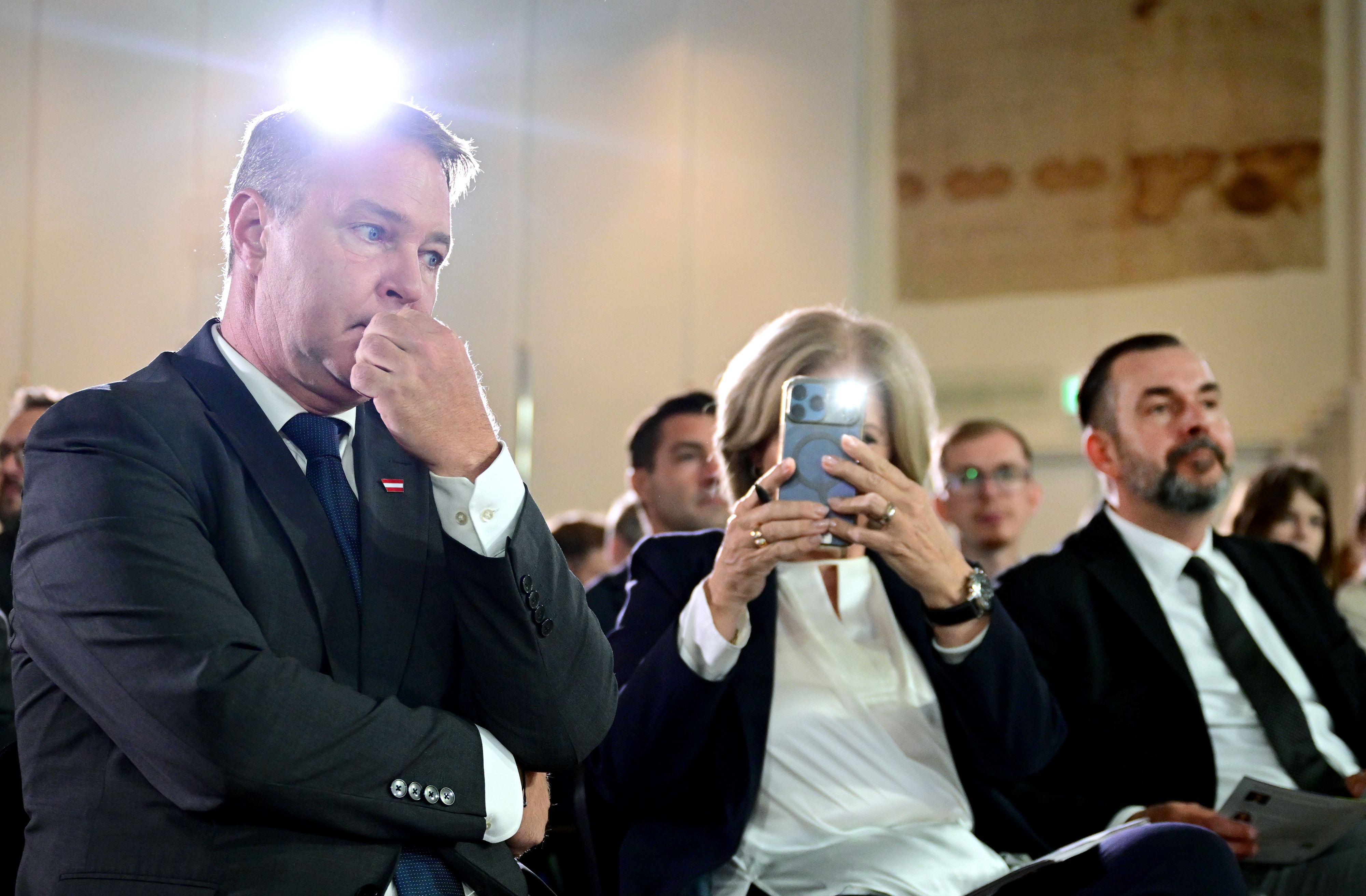 Babler mit den beiden ORF-Chefs Thurnher, Pig