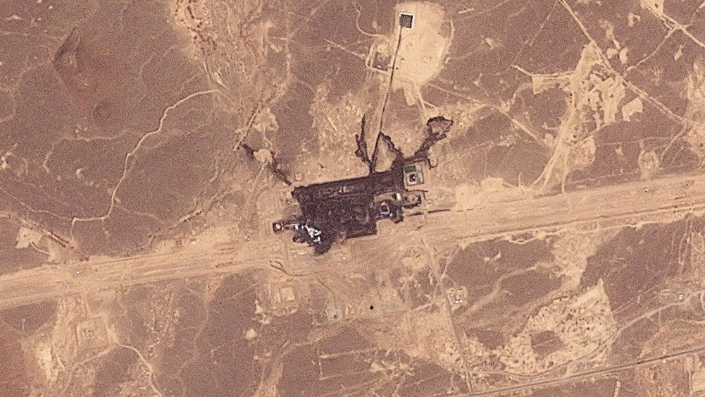 Satellitenaufnahmen von der beschädigten Pipeline. 