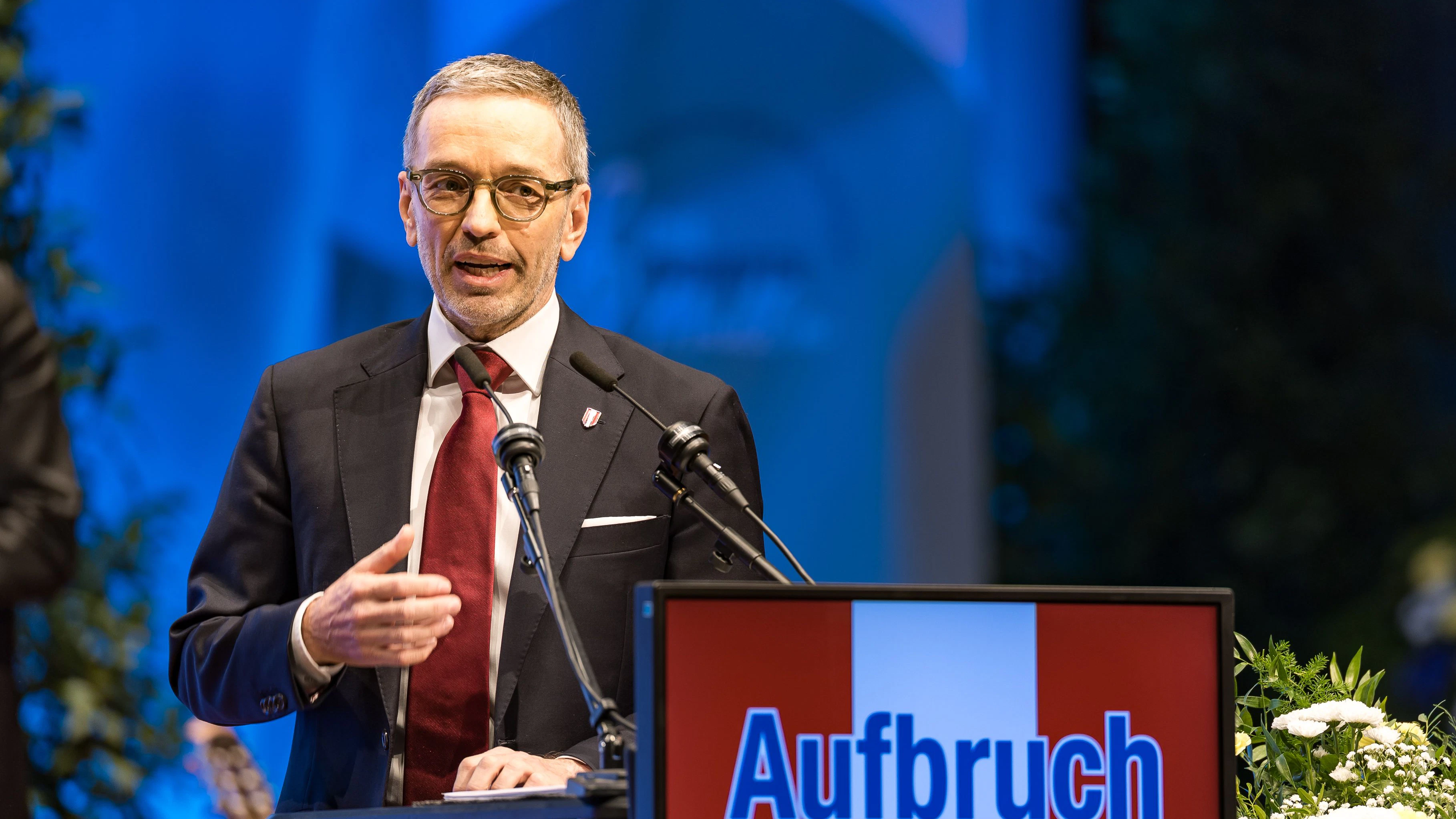 FPÖ-Chef Herbert Kickl würdigte Jörg Haider und griff die Regierung an.