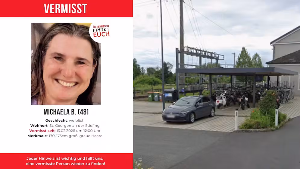 Michaela B. stieg wohl am Bahnhof Wildon in einen Zug.
