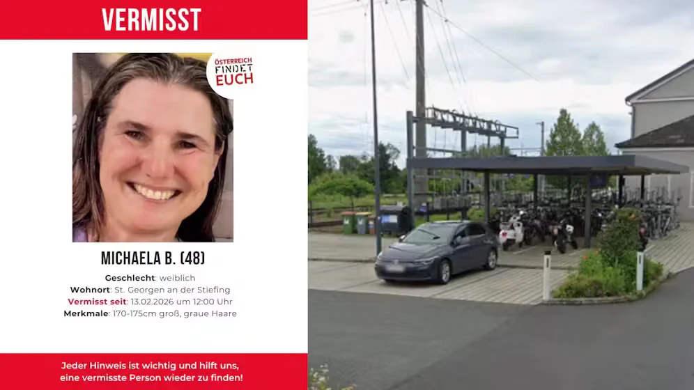 Michaela B. stieg wohl am Bahnhof Wildon in einen Zug.