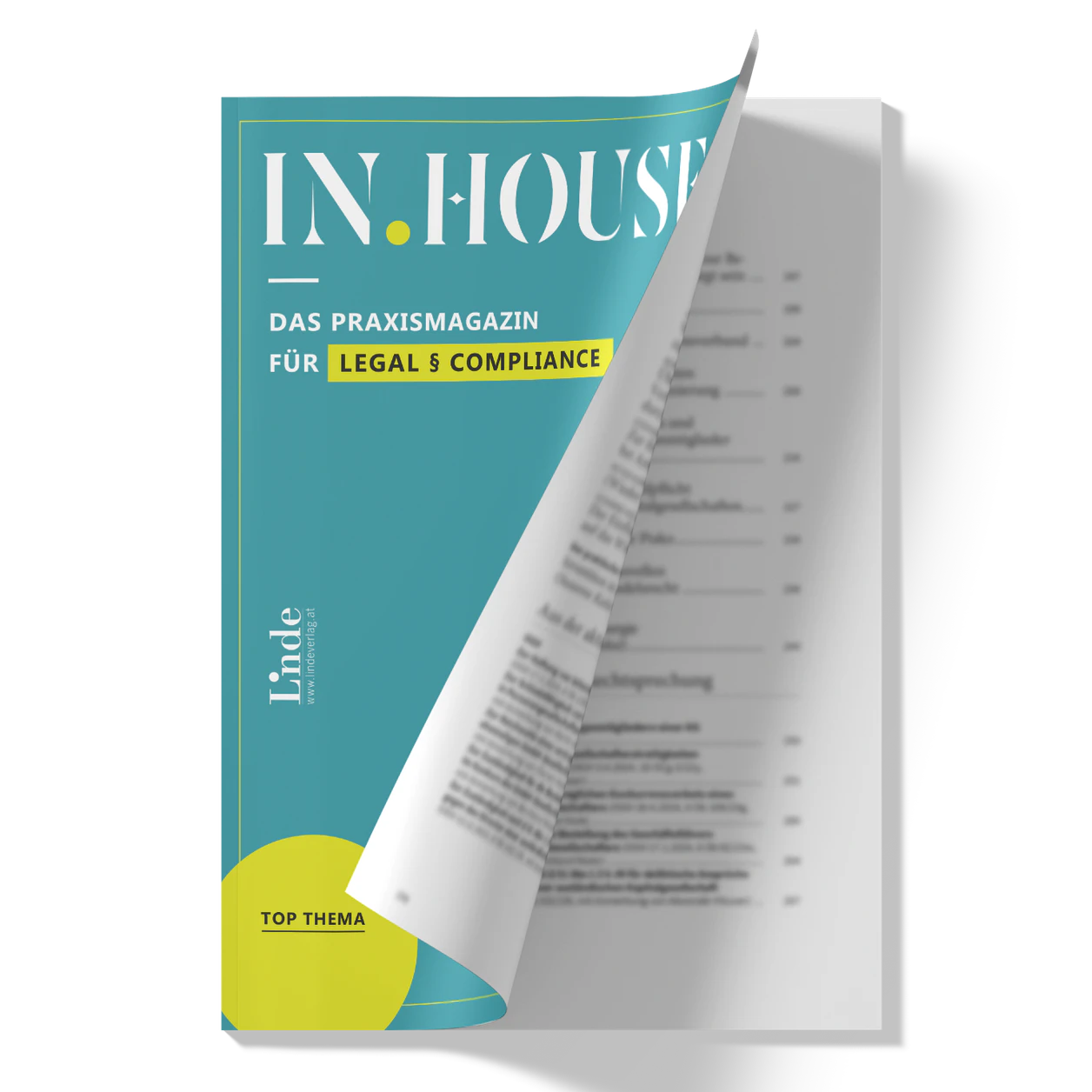 Ankündigungs-Sujet von IN.HOUSE Heft Nr. 0.