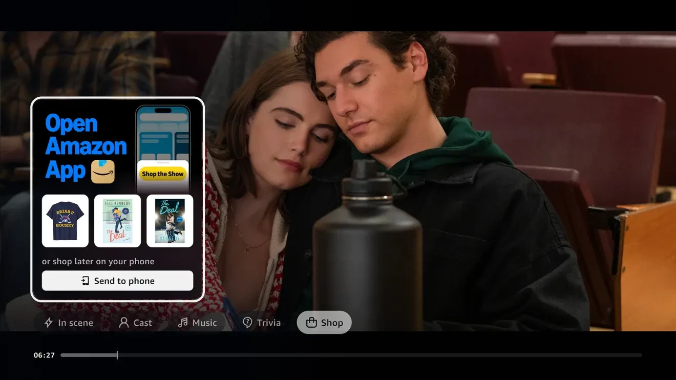 Mode und Gadgets direkt aus Filmen heraus kaufen: Amazon führt neue Shopping-Funktion mit eigenem Shop-Button ein.