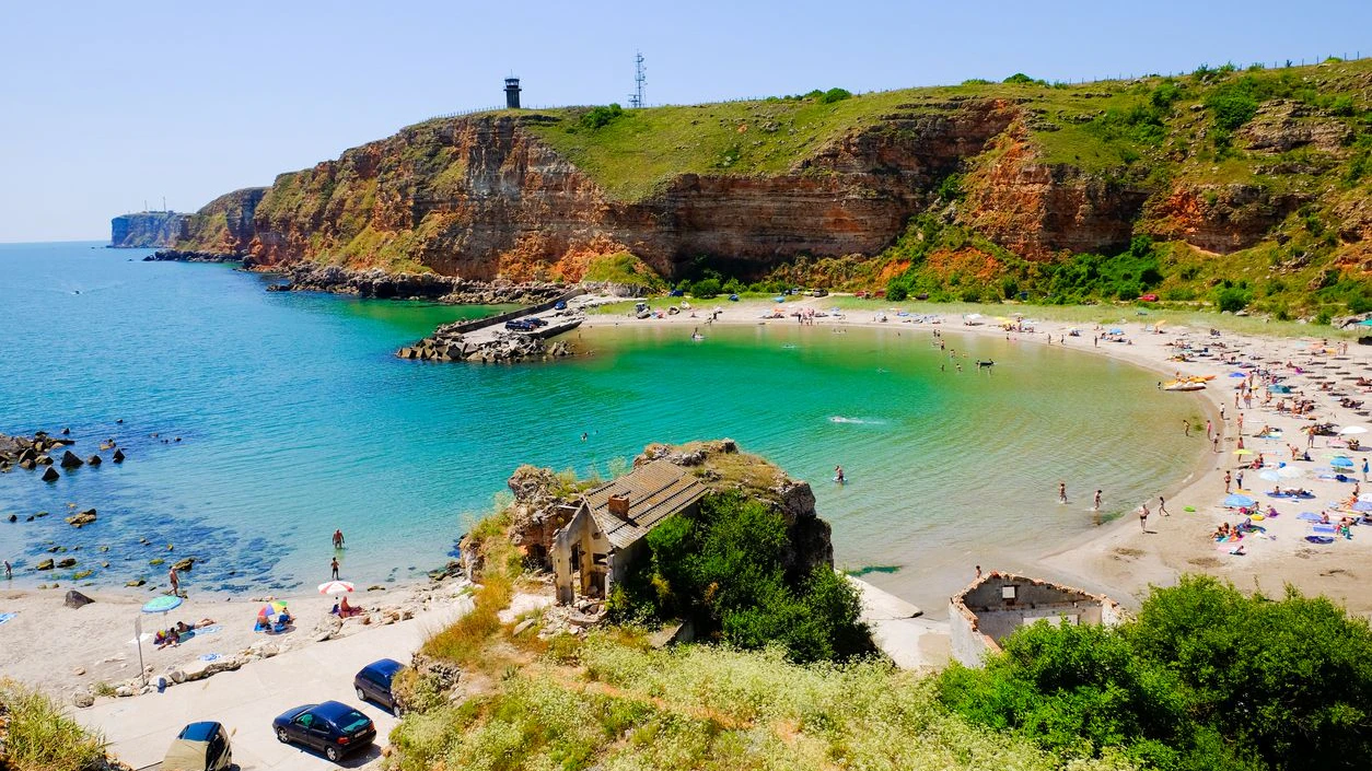 Bolata beach Bulgaria. Famous bay near Cape Kaliakra
