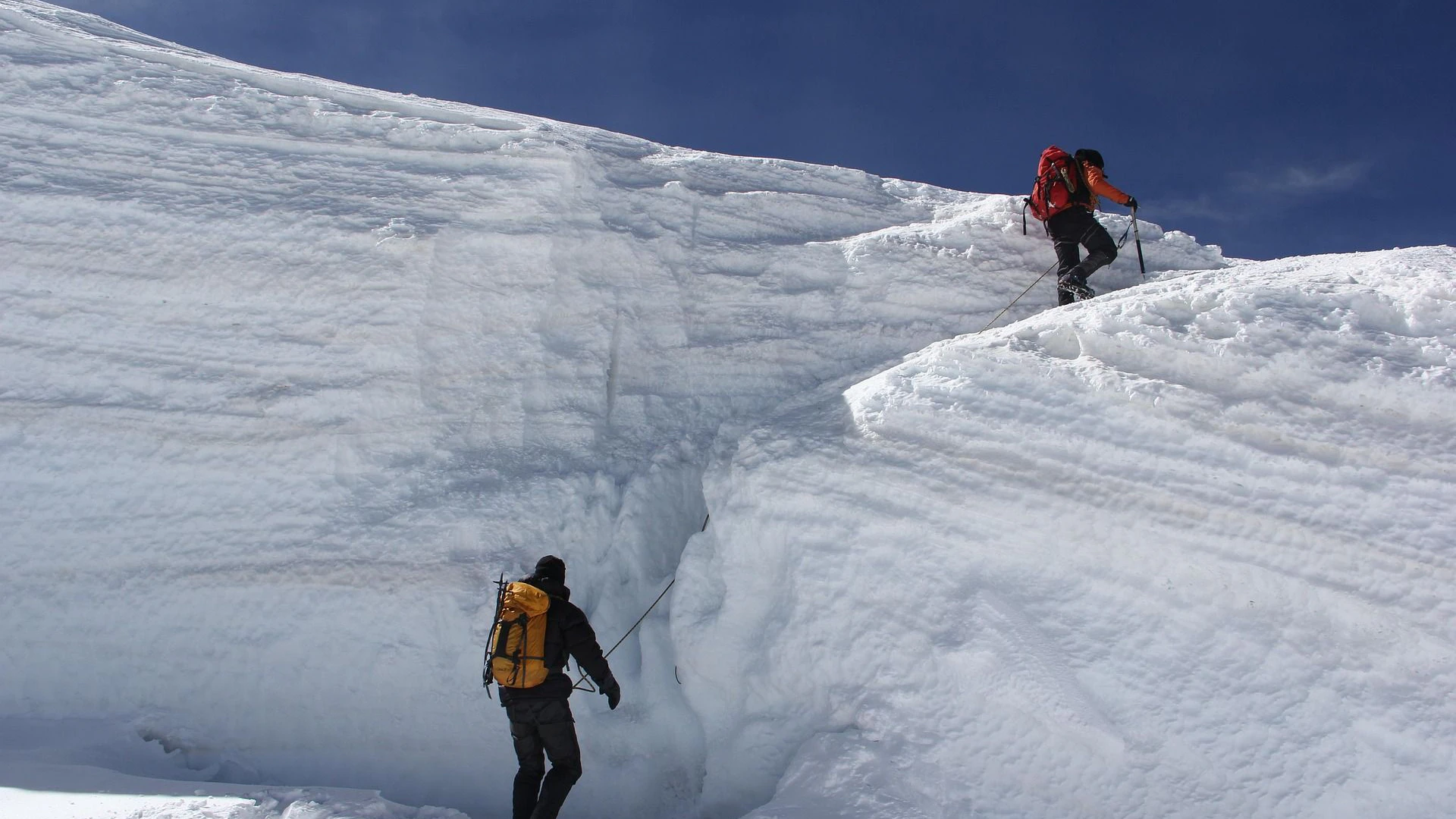 Berg, Bergsteigen und klettern, Kletterer.