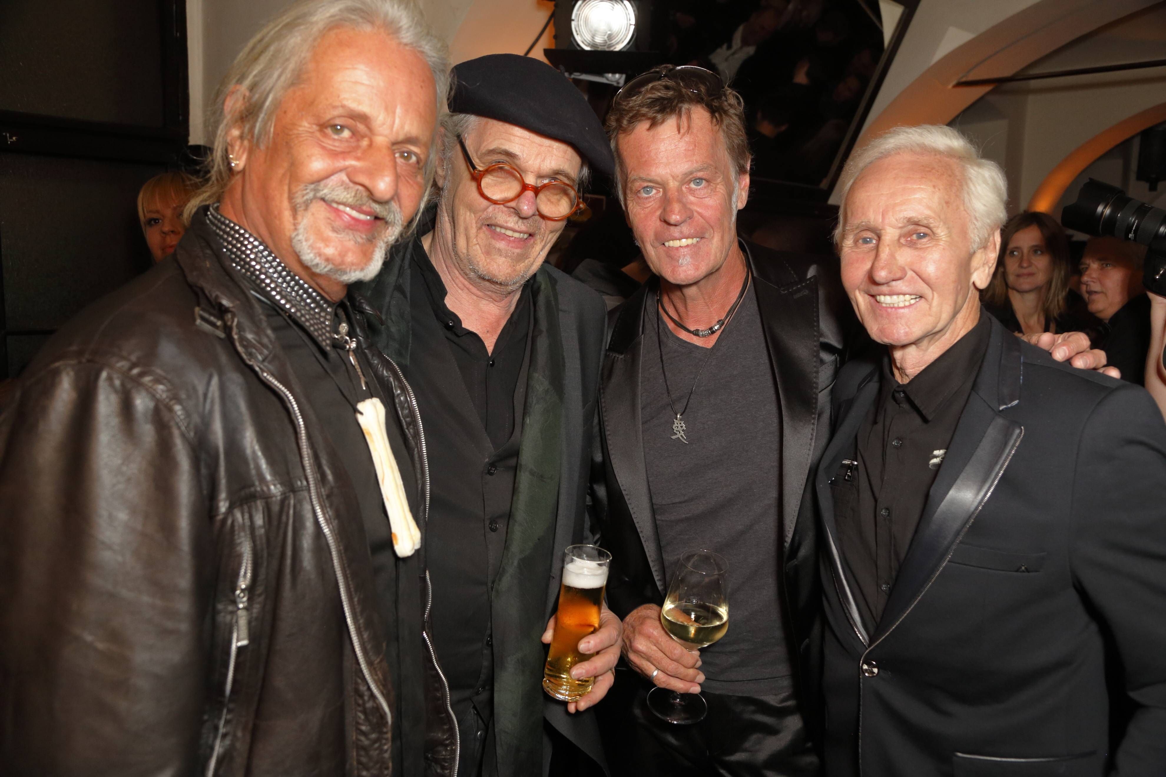 Die EAV-Gründungsmitglieder <strong>Thomas Spitzer, Nino Holm</strong> (bis 1995), <strong>Klaus Eberhartinger</strong>. <strong>Kurt Keinrath</strong> (2.v.r.) kam in den 90ern hinzu.
