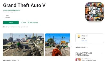 Dem Anschein nach eine Grand-Theft-Auto-V-App, in Wirklichkeit ein Kanal für aggressive Anzeigen.