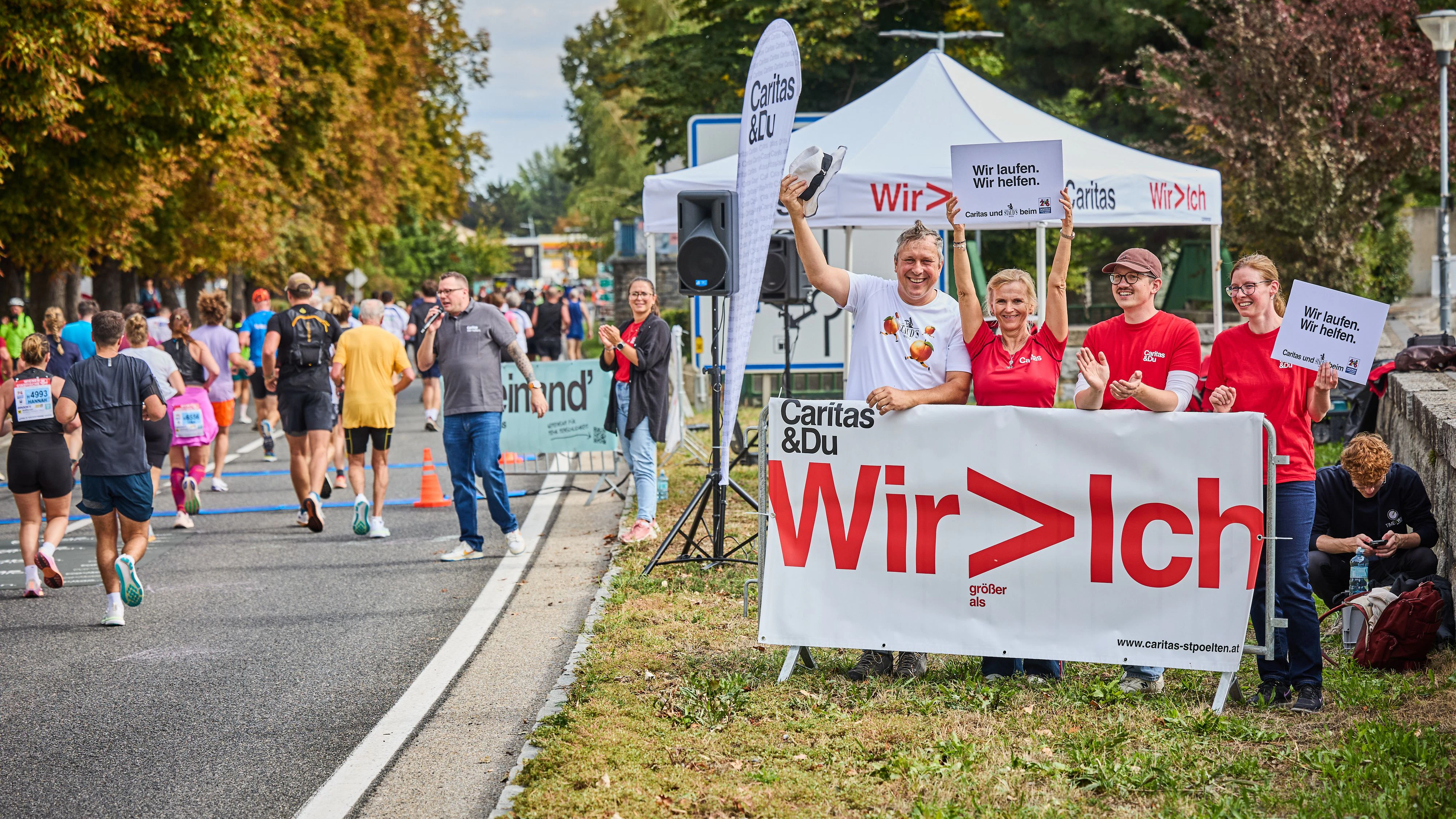 Gemeinsam mit STAUD'S Wien war die Caritas der Diözese St. Pölten erneut Charity-Partner des Wachaumarathons.