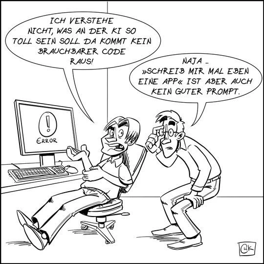 Cartoon aus Künstliche Intelligenz nutzen für Dummies 1. Auflage August 2026 464 Seiten, Softcover 978-3-527-72481-9.