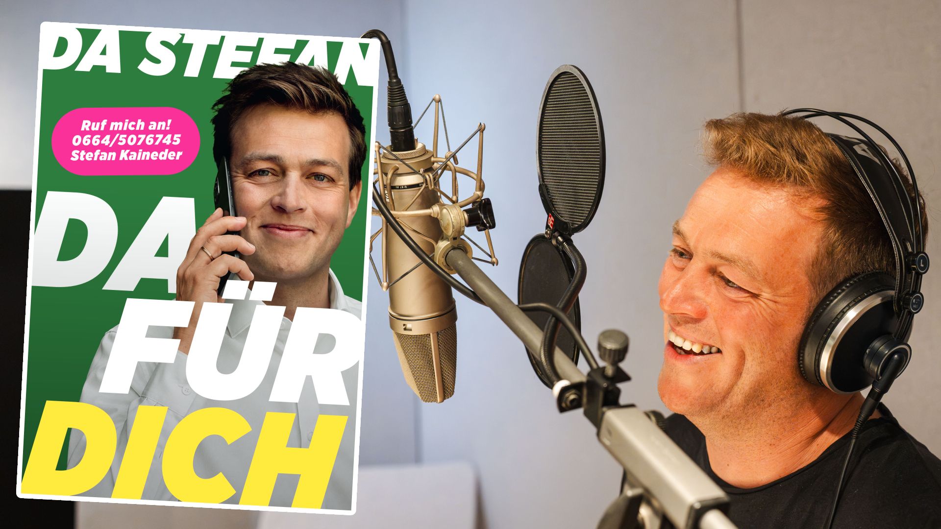 Die Leitung bleibt offen: Grünen-Chef Stefan Kaineder bewirbt seine private Handynummer jetzt auch mit einem selbst eingesungenen Jingle.