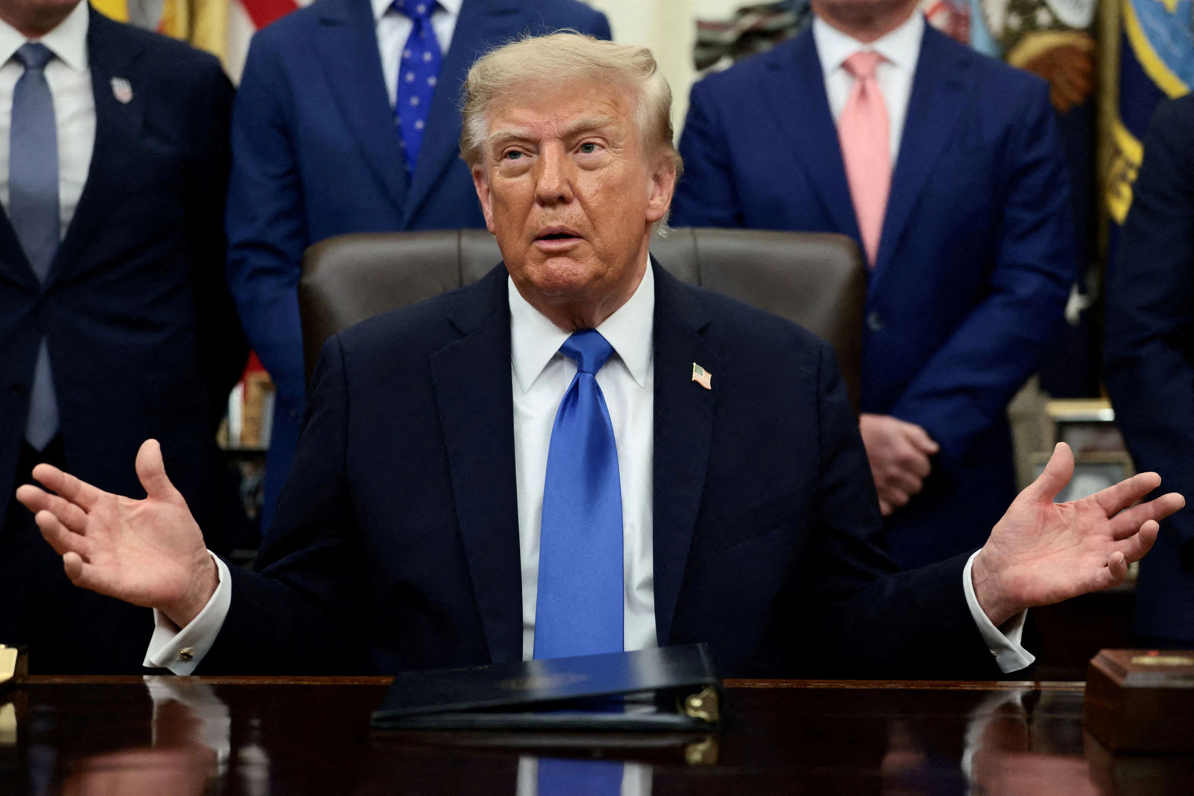 Eine "kleine private Angelegenheit": US-Präsident Donald Trump war angeblich weder bei der Trauung in West Palm Beach, noch bei der Feier auf den Bahamas dabei