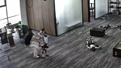 Heute.at - KI-Roboter kickt Fernsteuerung aus Hand von Entwickler