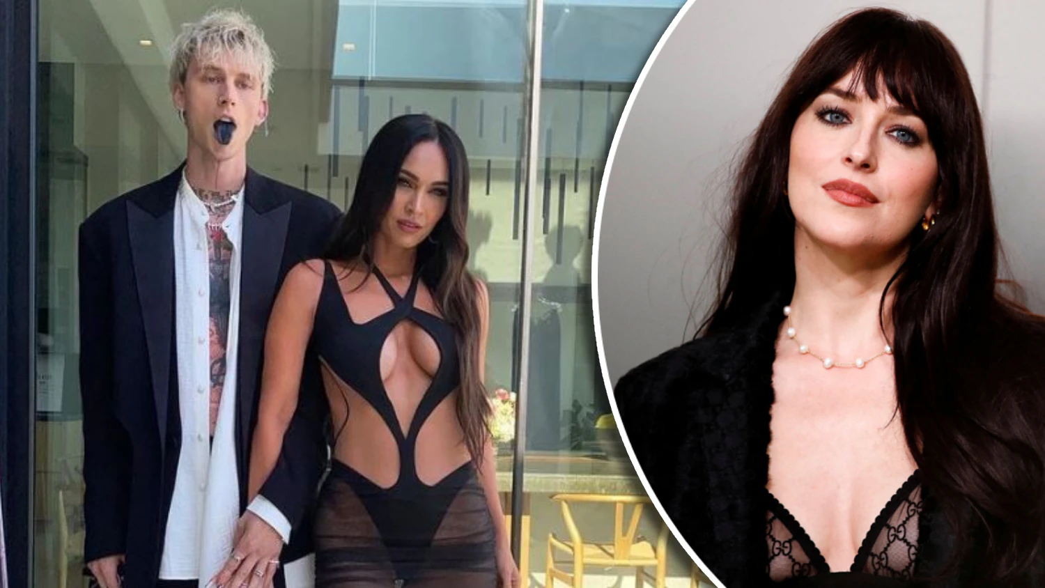 Dakota Johnson heimlich mit MGK bei Taylor Swift erwischt.