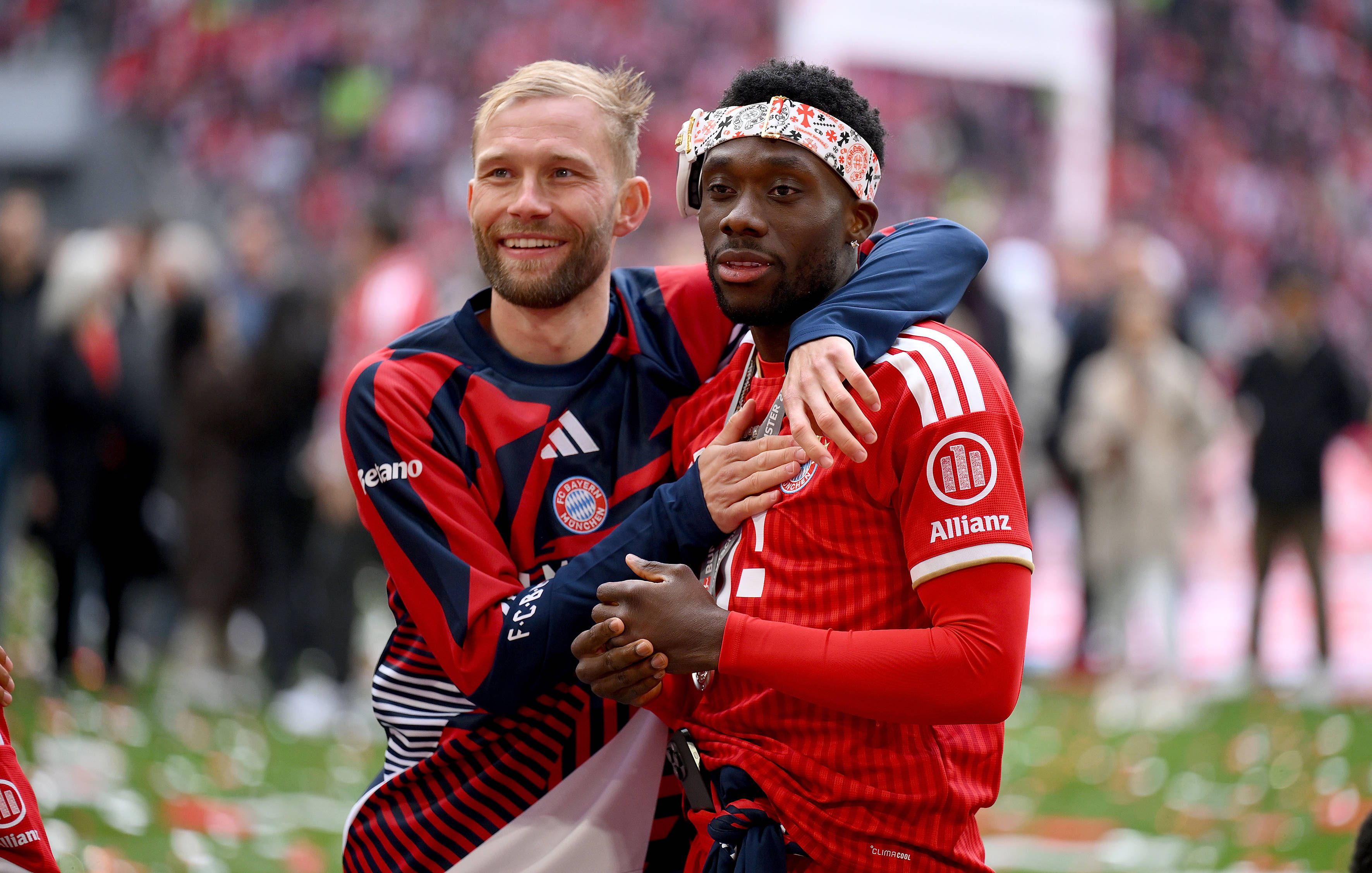Konrad Laimer und Alphonso Davies.