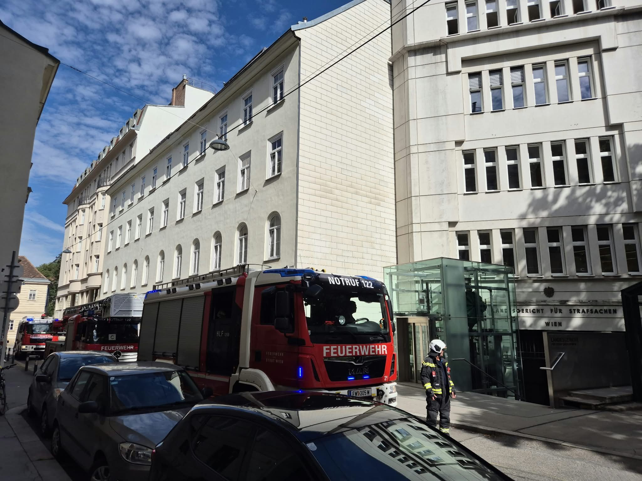Am Mittwoch kam es bei Landesgericht für Strafsachen zu einem Einsatz der Feuerwehr.