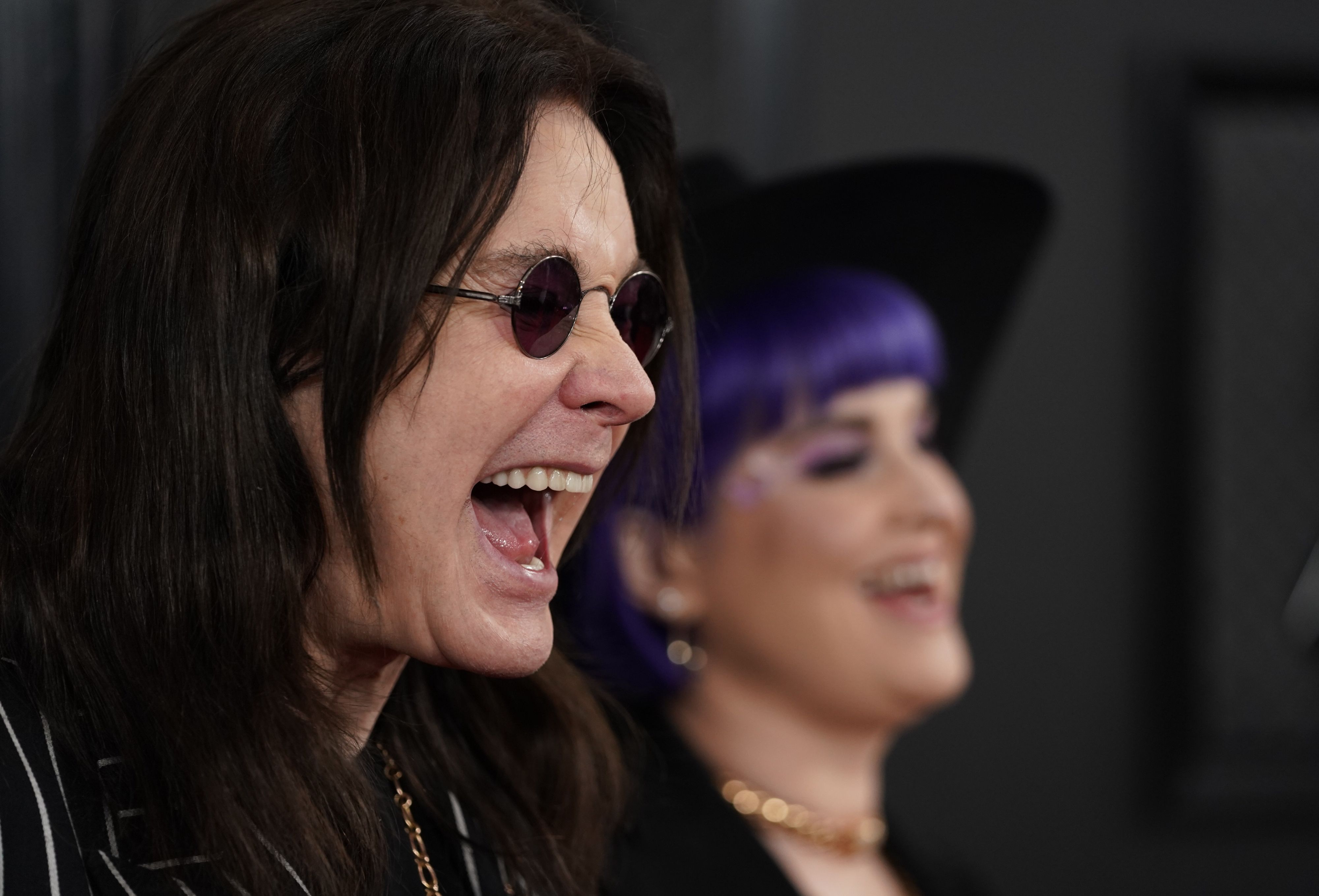 62nd Grammy Awards – Arrivals – Los Angeles, California, U.S., January 26, 2020 – Ozzy Osbourne and Kelly Osbourne. REUTERS/Mike Blake